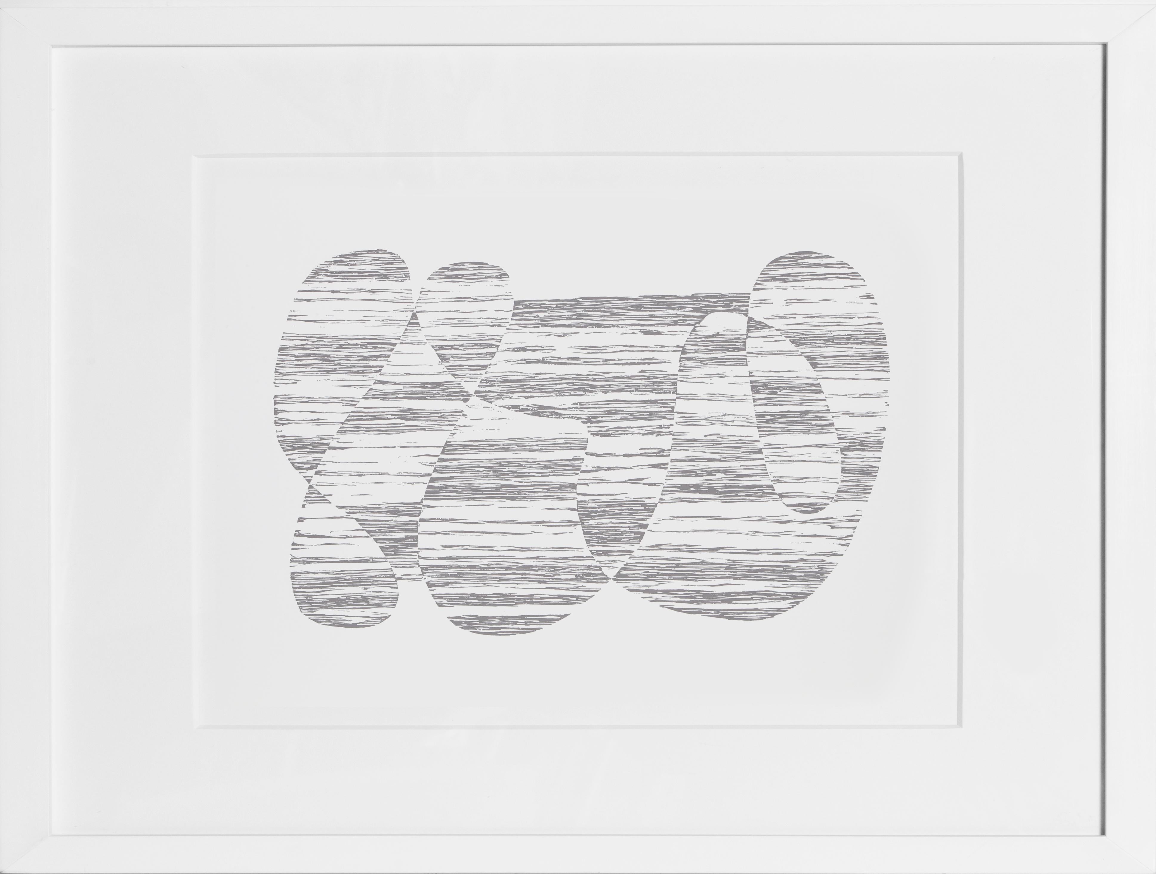Aus der Mappe "Formulierung: Articulation" von Josef Albers aus dem Jahr 1972. Diese monumentale Serie besteht aus 127 Original-Siebdrucken, die einen endgültigen Überblick über die wichtigsten Farb- und Formtheorien des Künstlers geben.  Eine Kopie