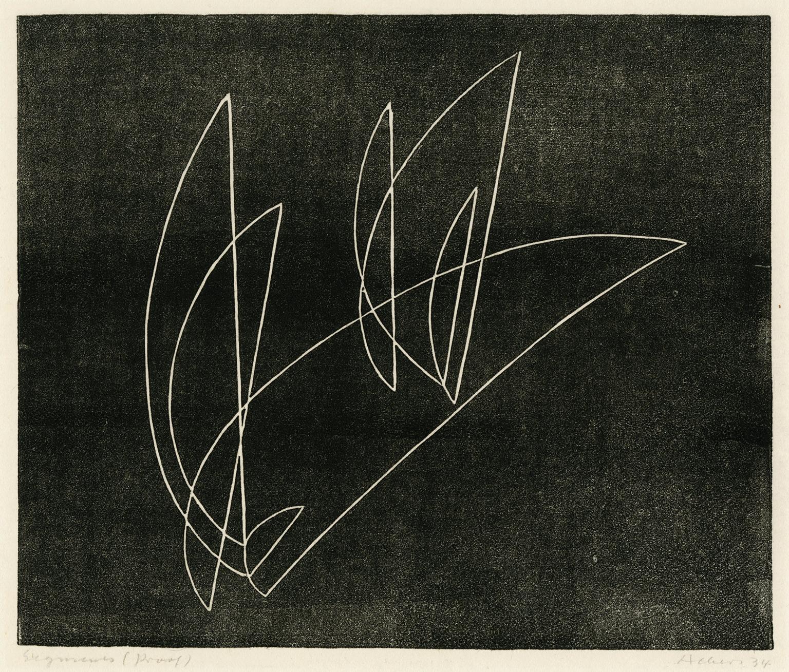 Josef Albers Abstract Print - 'Segments' — 1930s Geometric Abstraction
