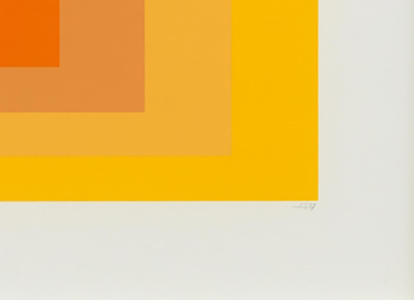 SP IV - Orange Abstract Print by Josef Albers