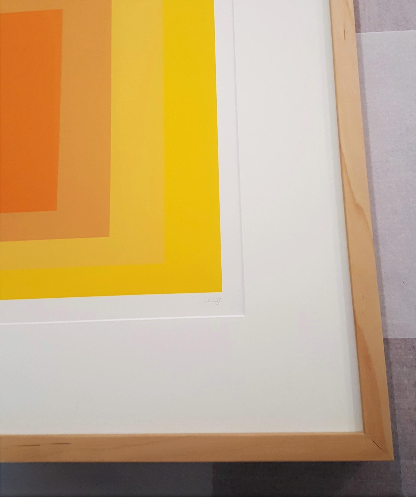 SP IV - Orange Abstract Print by Josef Albers