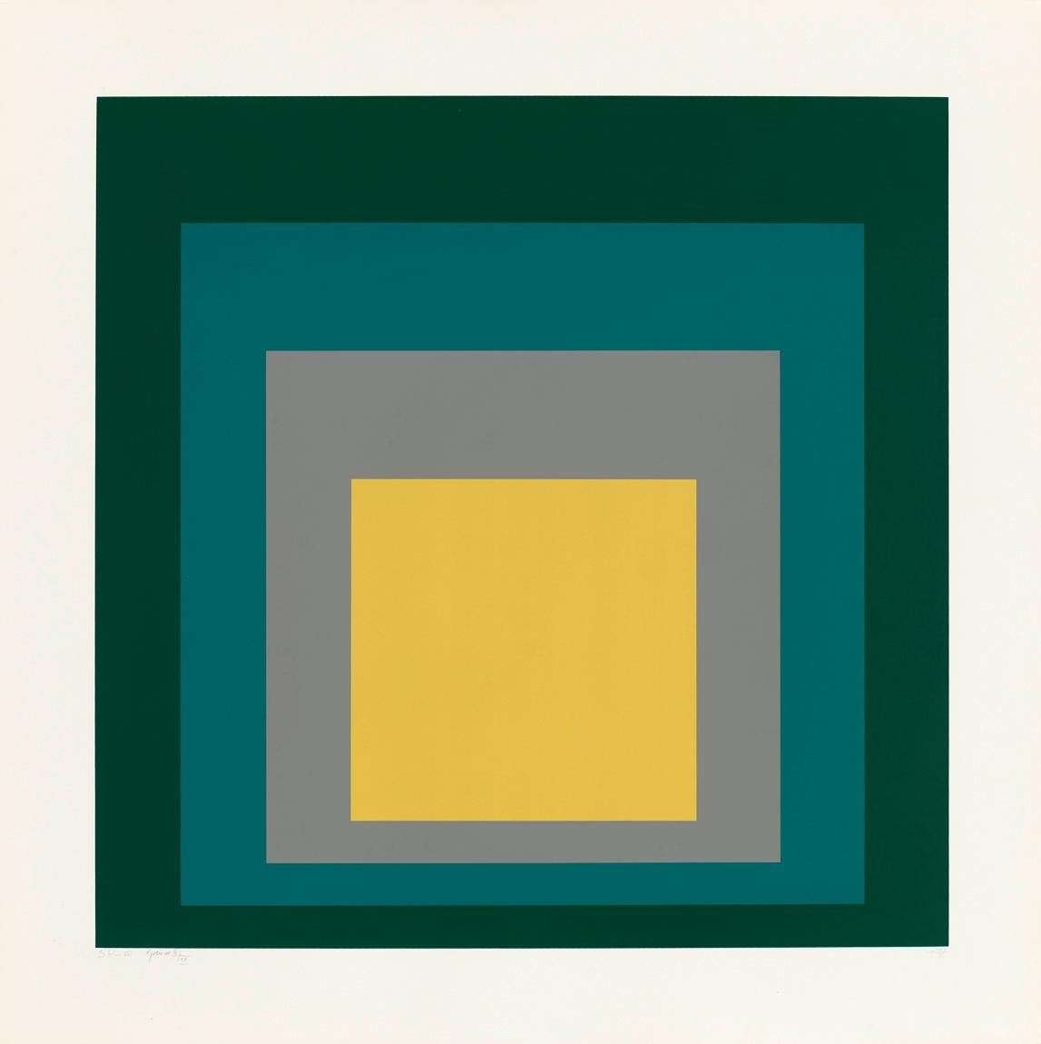 SP VI da "SP" - Astratto, Serigrafia, Quadrato, Verde, Grigio, Giallo