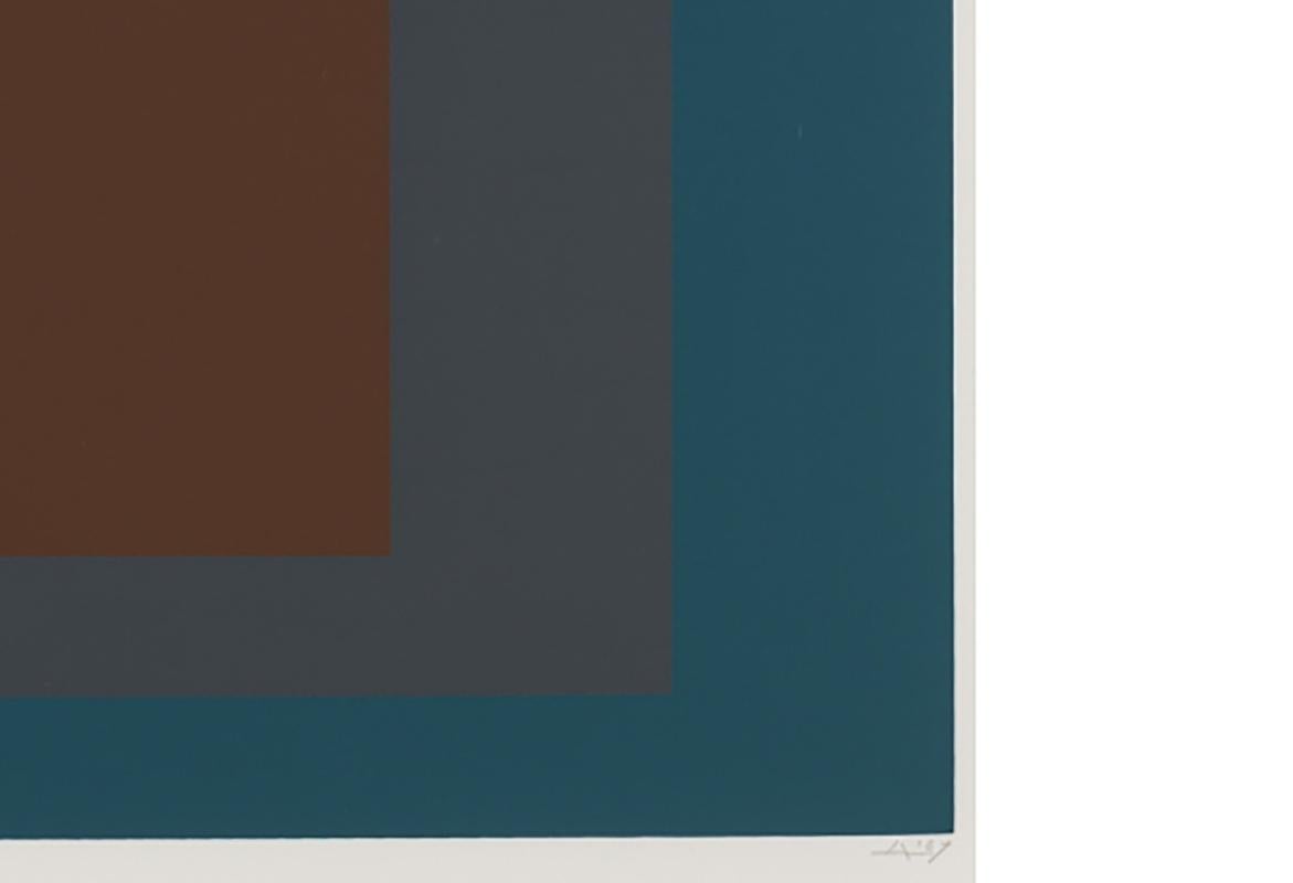 SP VII - Black Abstract Print by Josef Albers