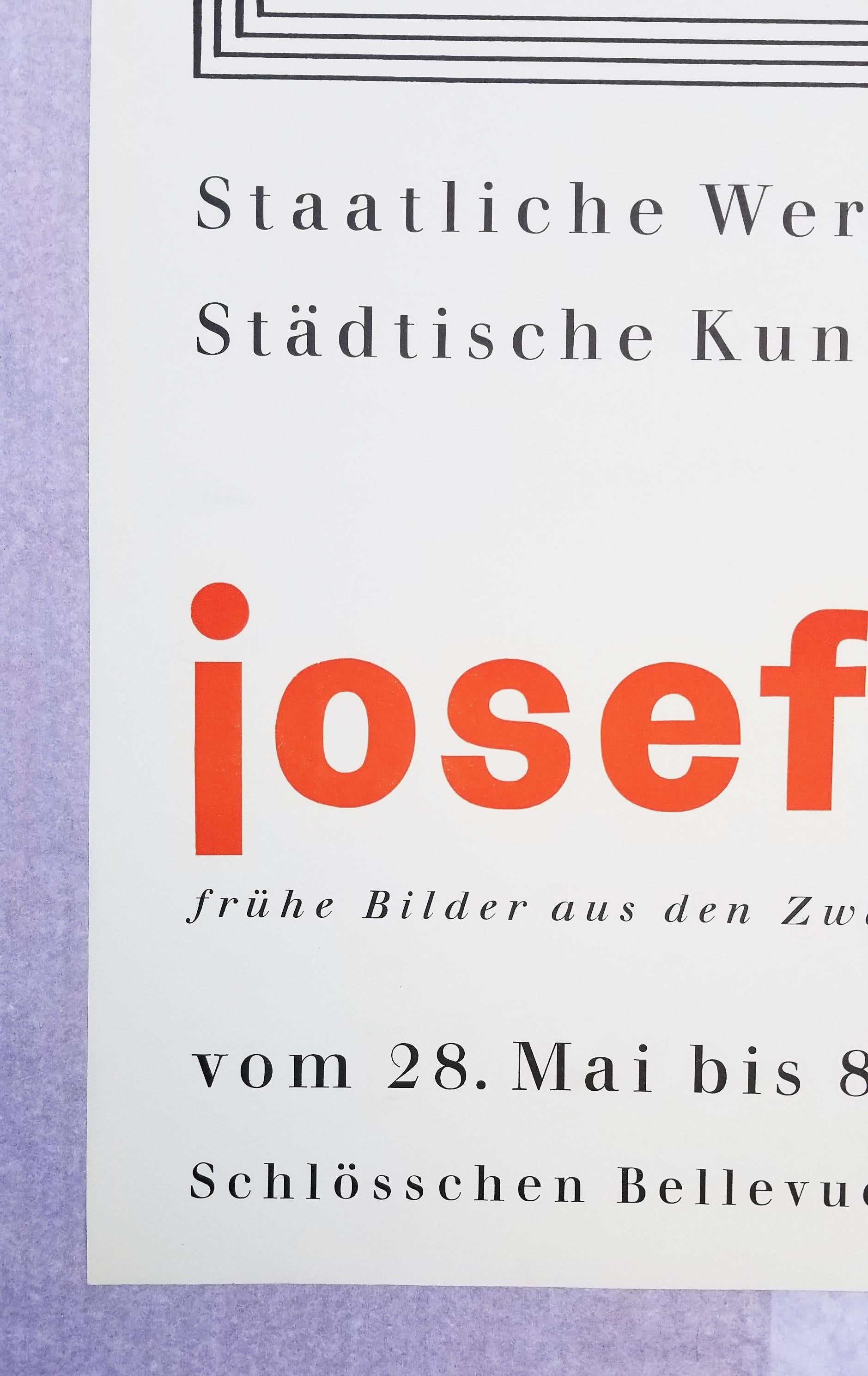 Affiche Staatliche Werkkunstschule Kassel (Prefatio) /// Bauhaus Josef Albers Art en vente 2