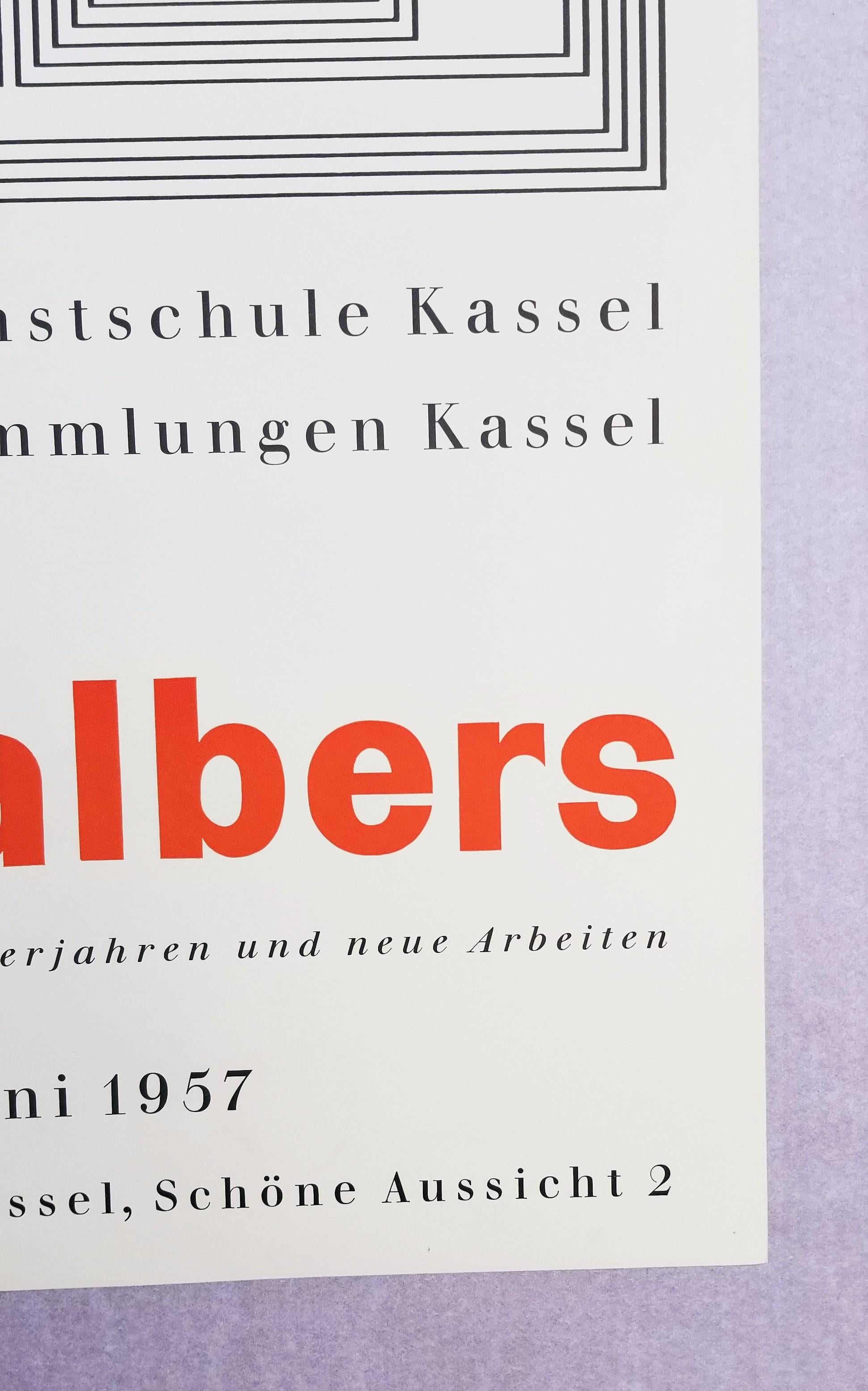 Affiche Staatliche Werkkunstschule Kassel (Prefatio) /// Bauhaus Josef Albers Art en vente 5