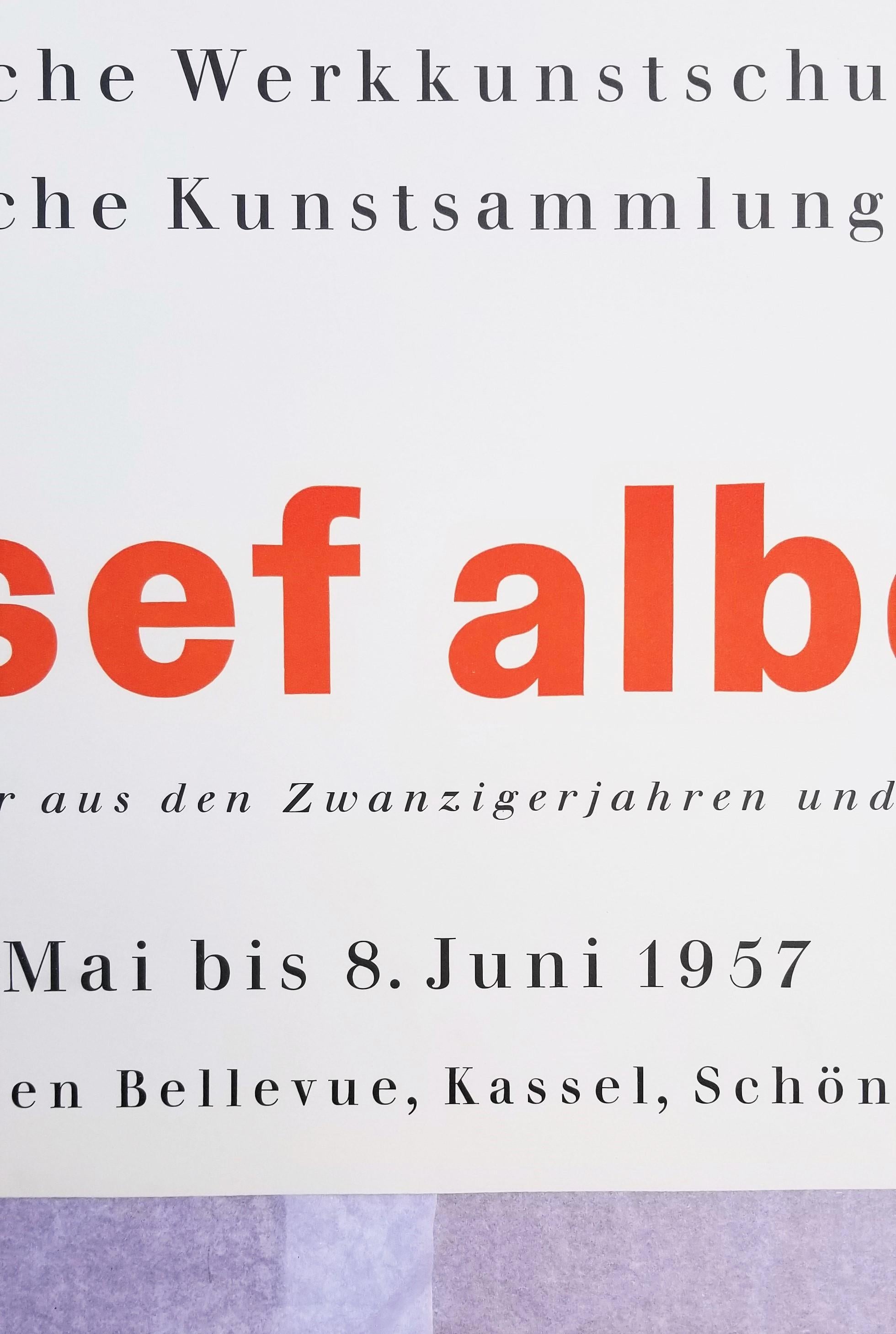 Affiche Staatliche Werkkunstschule Kassel (Prefatio) /// Bauhaus Josef Albers Art en vente 7