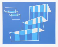 Steps - P1, F1, I2, Abstract Geometric Screenprint by Josef Albers