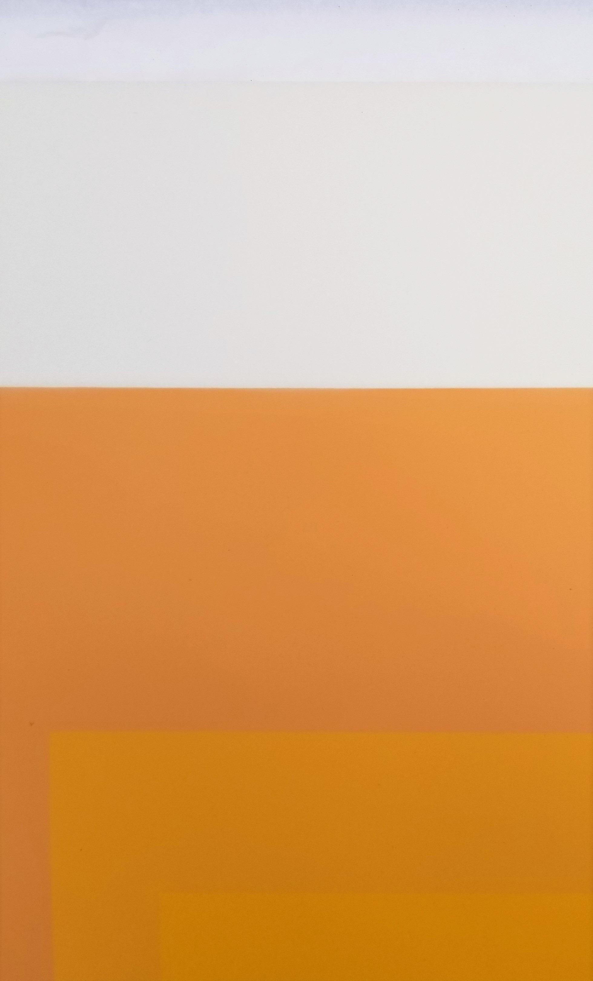 Tenuous /// Bauhaus Abstrakter geometrischer Josef Albers-Raumteiler Minimal Orange 8