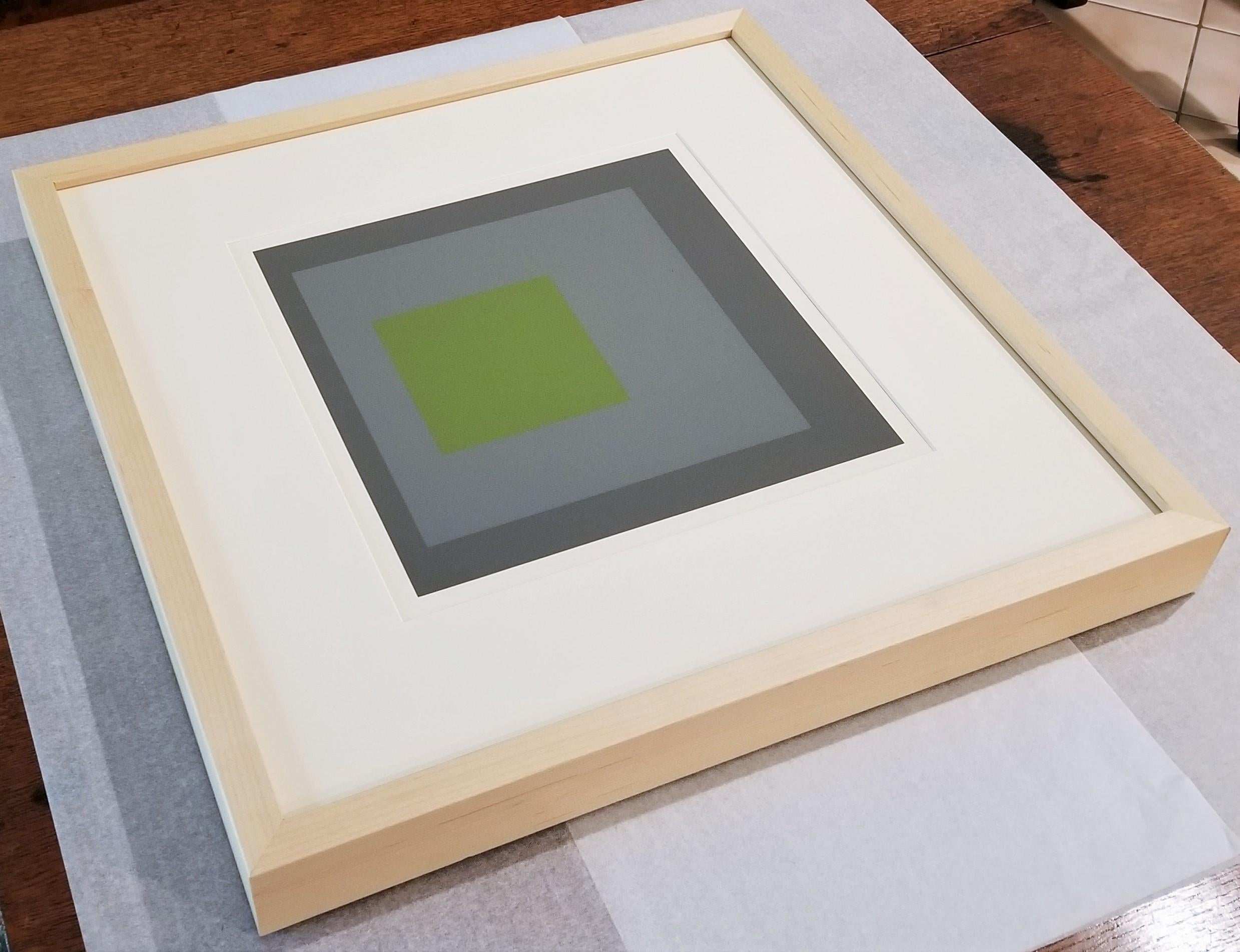 Thaw /// Bauhaus Abstract Geometric Josef Albers Screenprint Colorfield Minimal For Sale 15