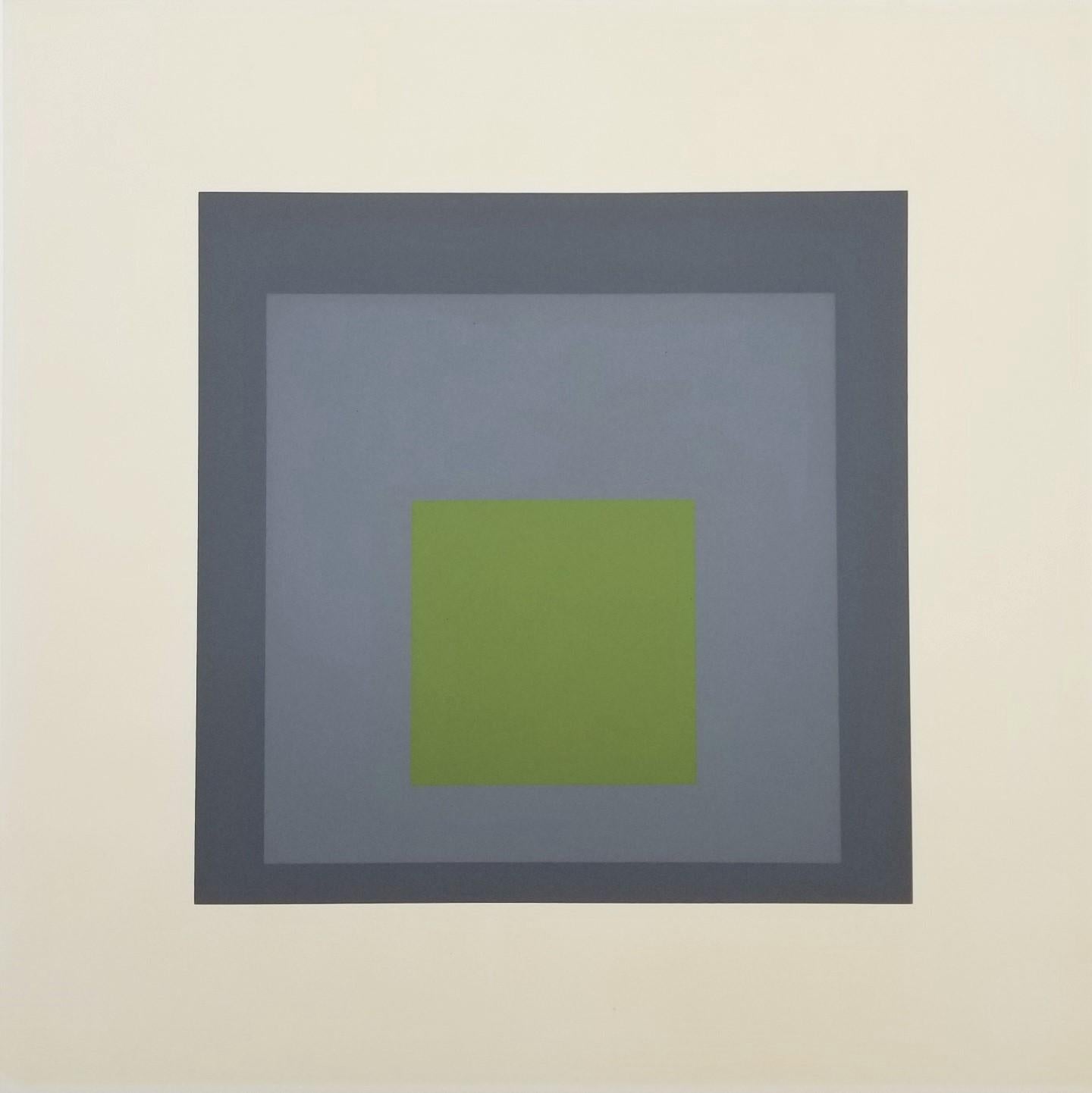 Thaw /// Bauhaus Abstract Geometric Josef Albers Screenprint Colorfield Minimal For Sale 1