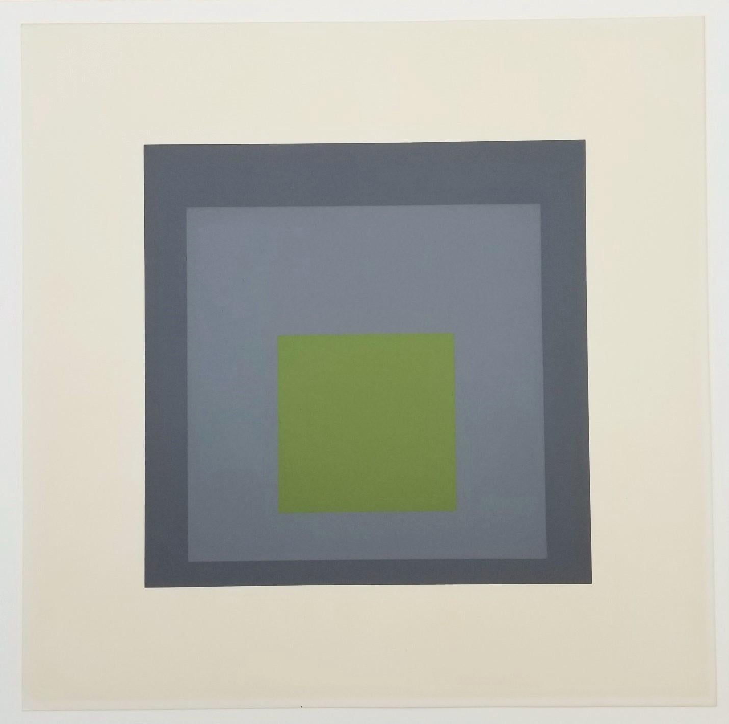 Thaw /// Bauhaus Abstract Geometric Josef Albers Screenprint Colorfield Minimal For Sale 2