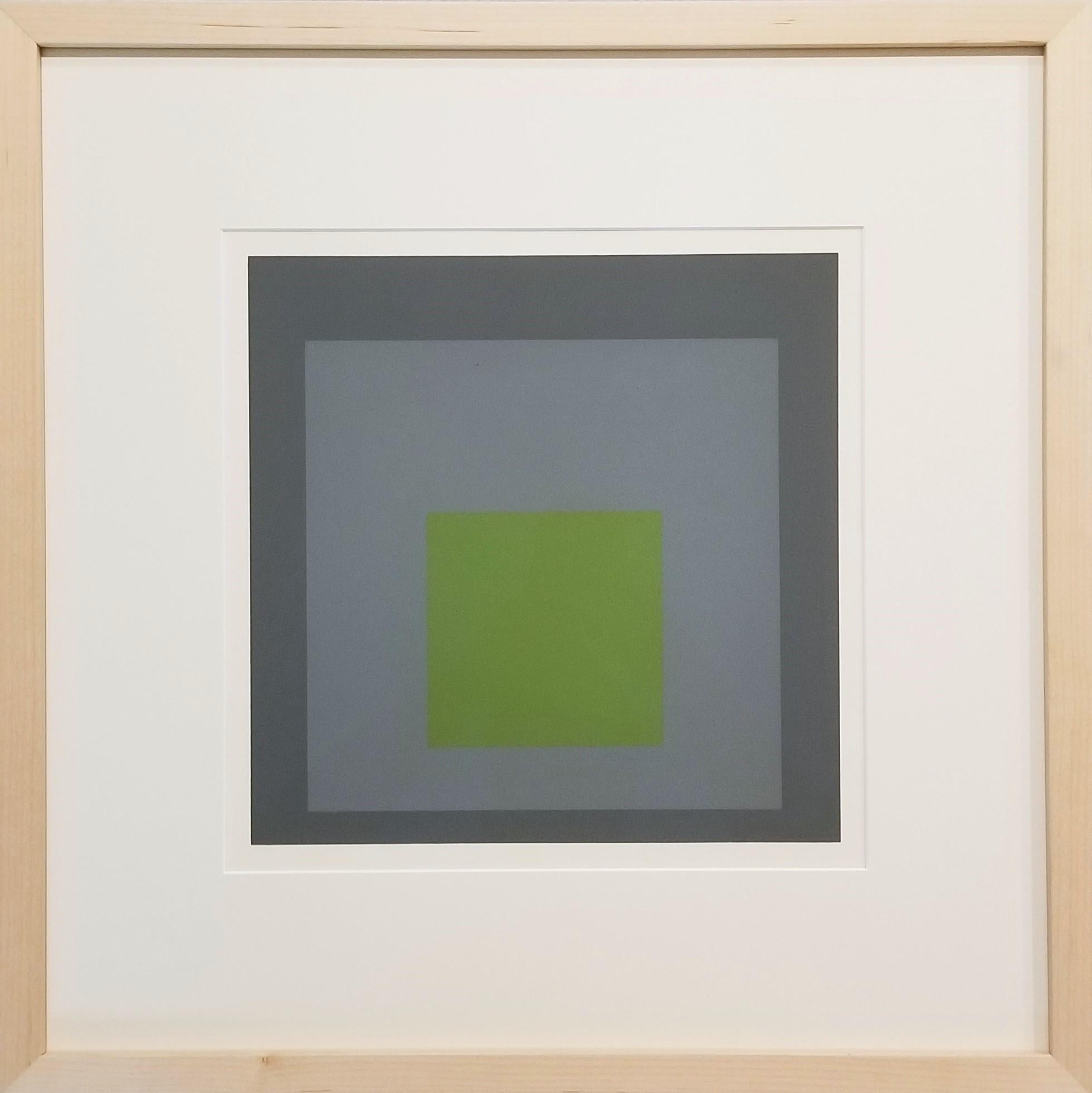 Thaw /// Bauhaus Abstract Geometric Josef Albers Screenprint Colorfield Minimal For Sale 3