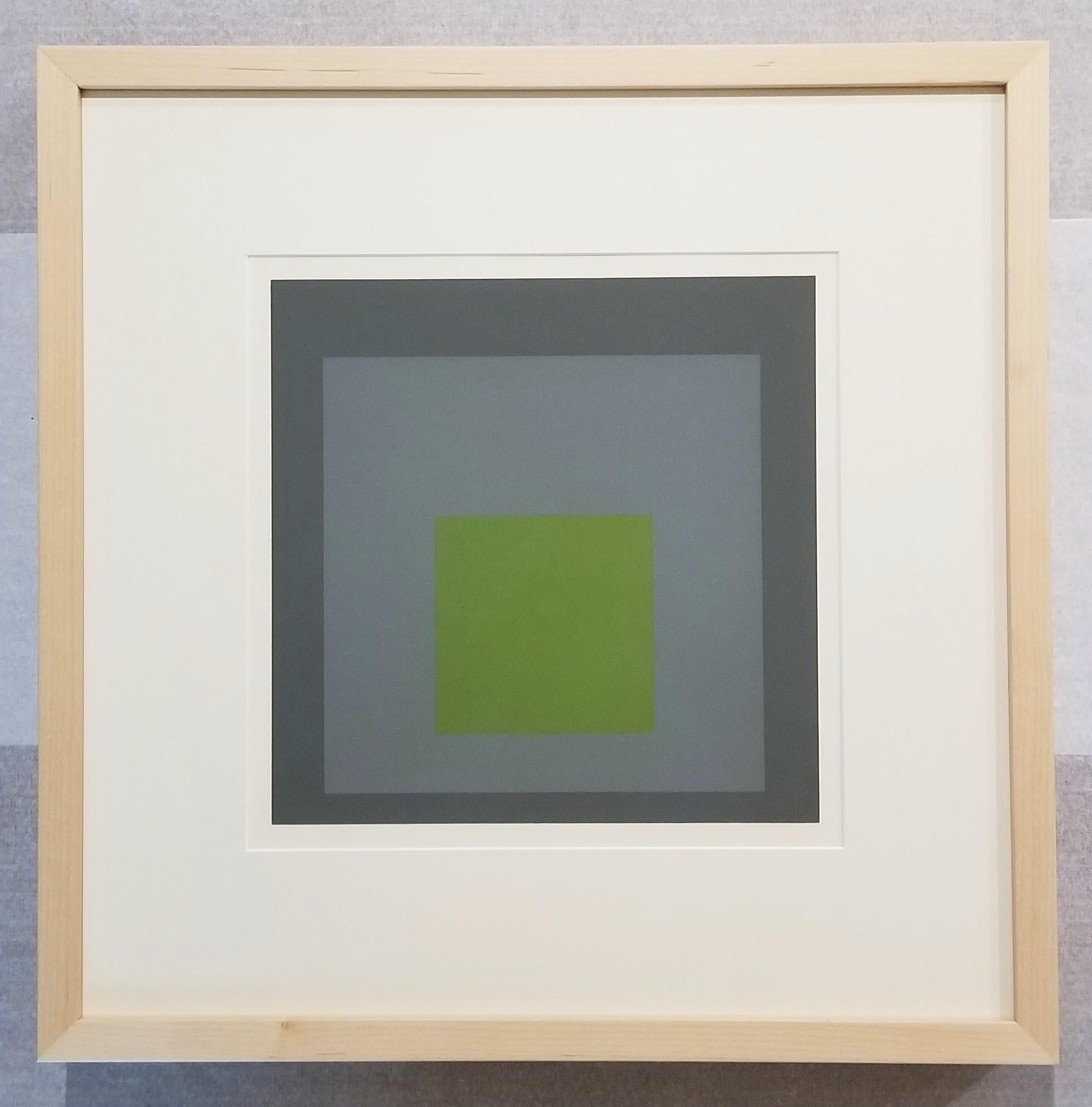 Thaw /// Bauhaus Abstract Geometric Josef Albers Screenprint Colorfield Minimal For Sale 4