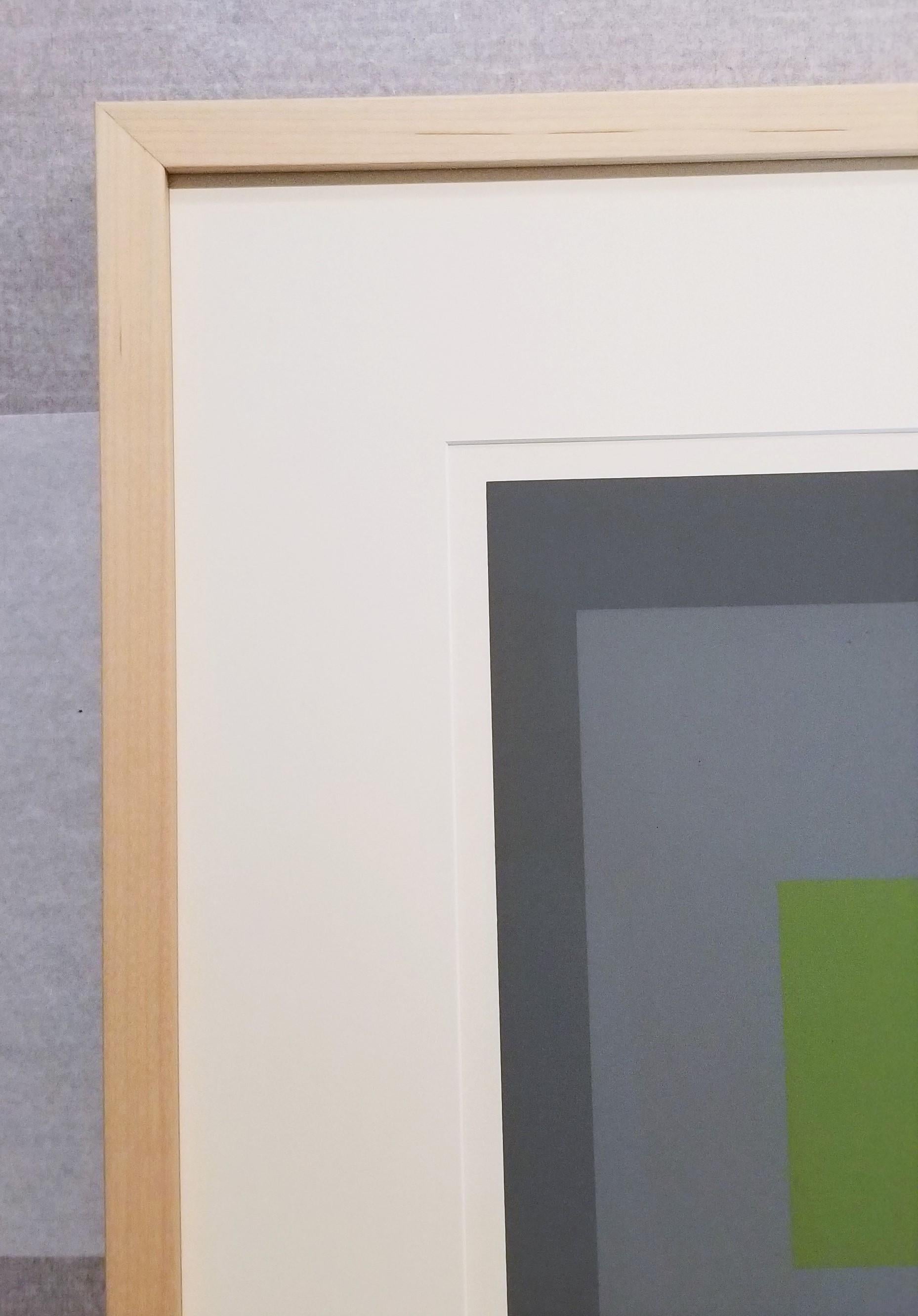 Thaw /// Bauhaus Abstract Geometric Josef Albers Screenprint Colorfield Minimal For Sale 6