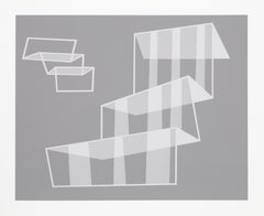 Steps - P2, F1, I2, Abstract Geometric Screenprint by Josef Albers