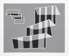 Steps - P2, F1, I1, Geometric Abstract Screenprint by Josef Albers