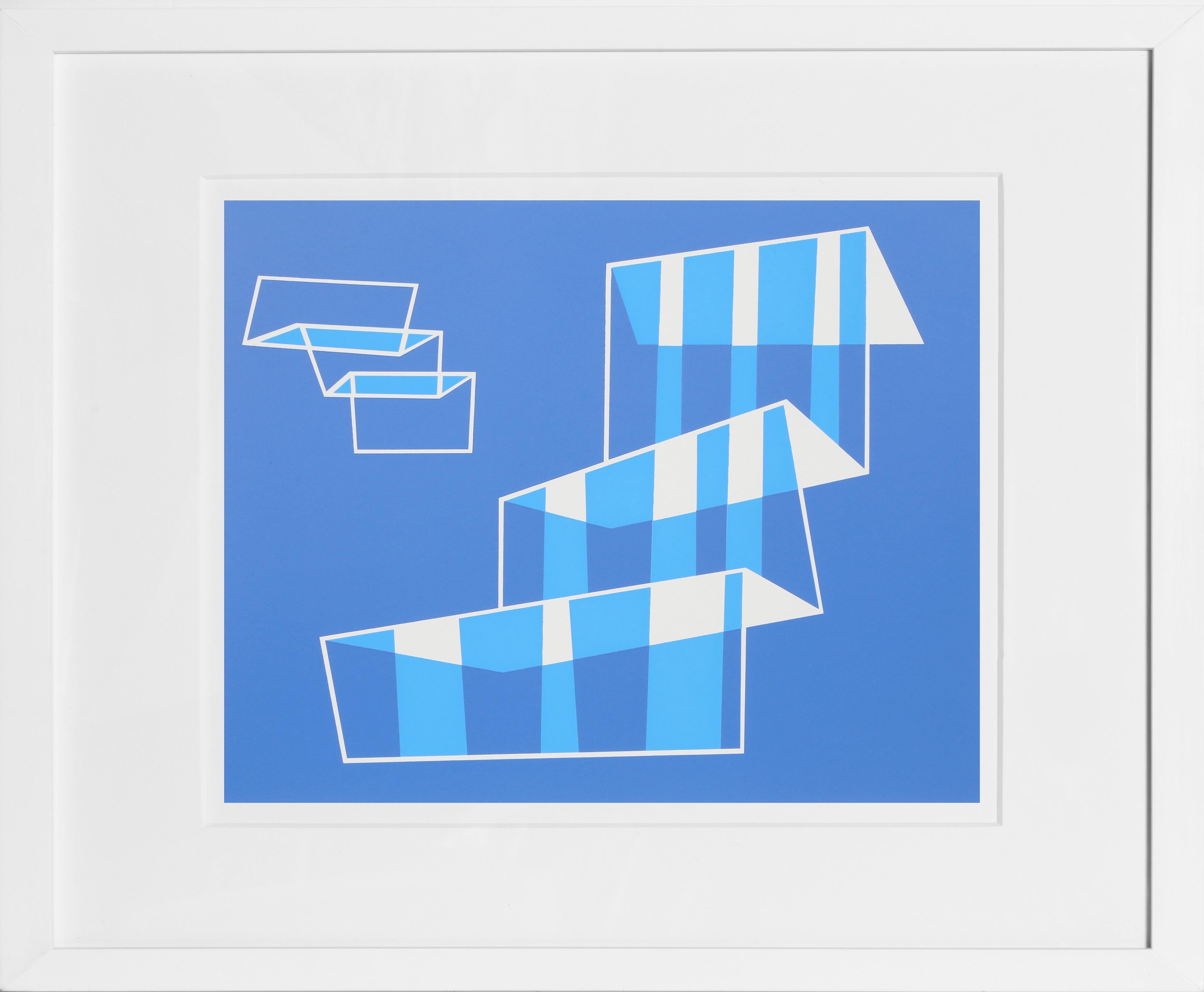Steps - P1, F1, I2, Abstract Geometric Screenprint by Josef Albers