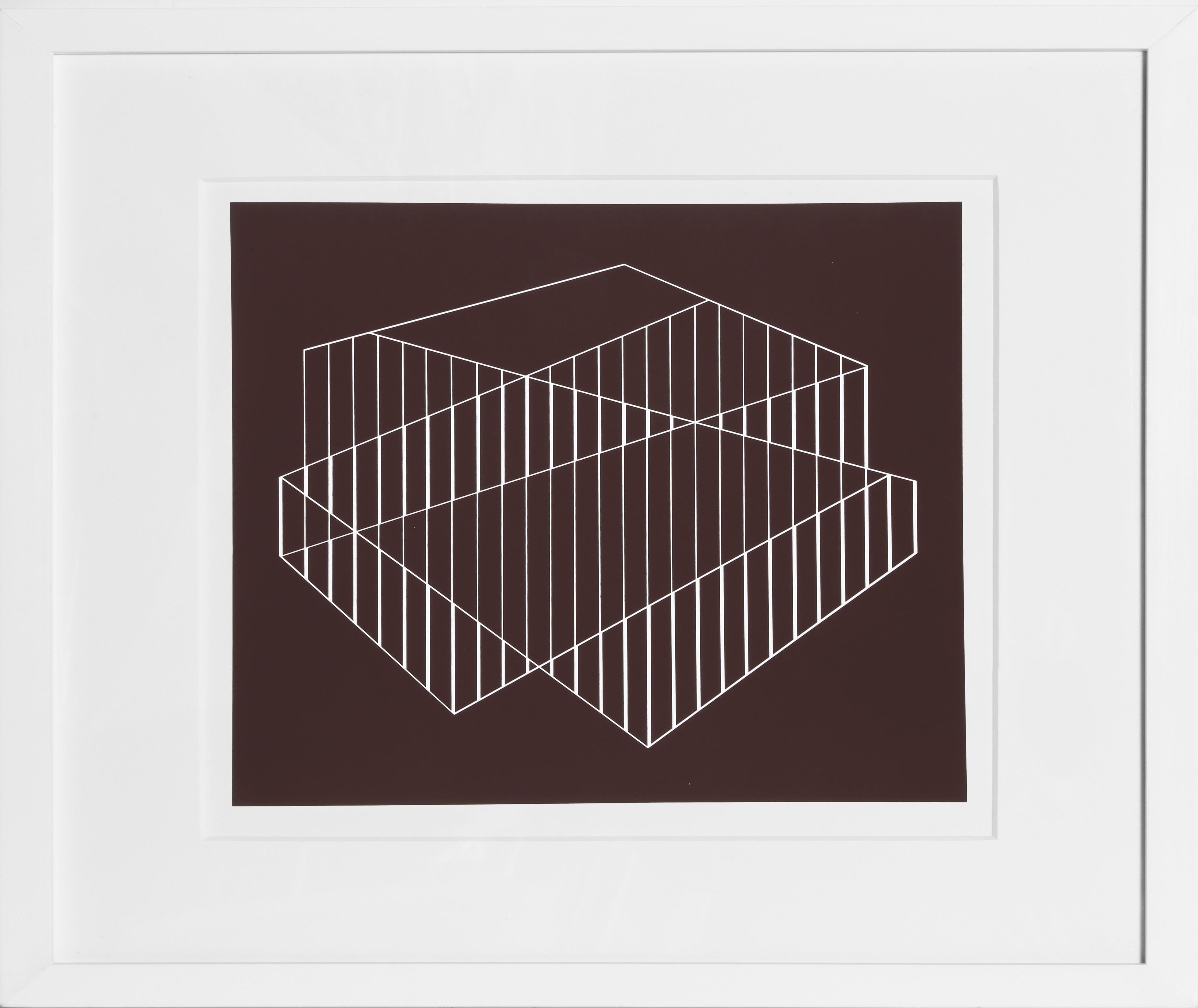 Josef Albers Abstract Print - Fenced - P2, F6, I2