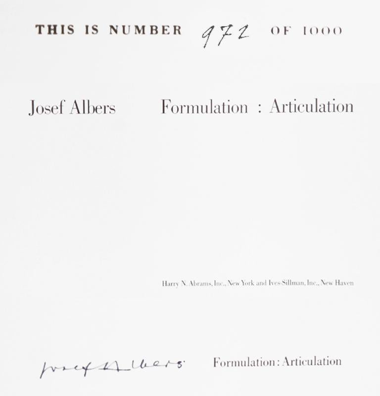 Variant from the Formulation: Articulation by Josef Albers 2