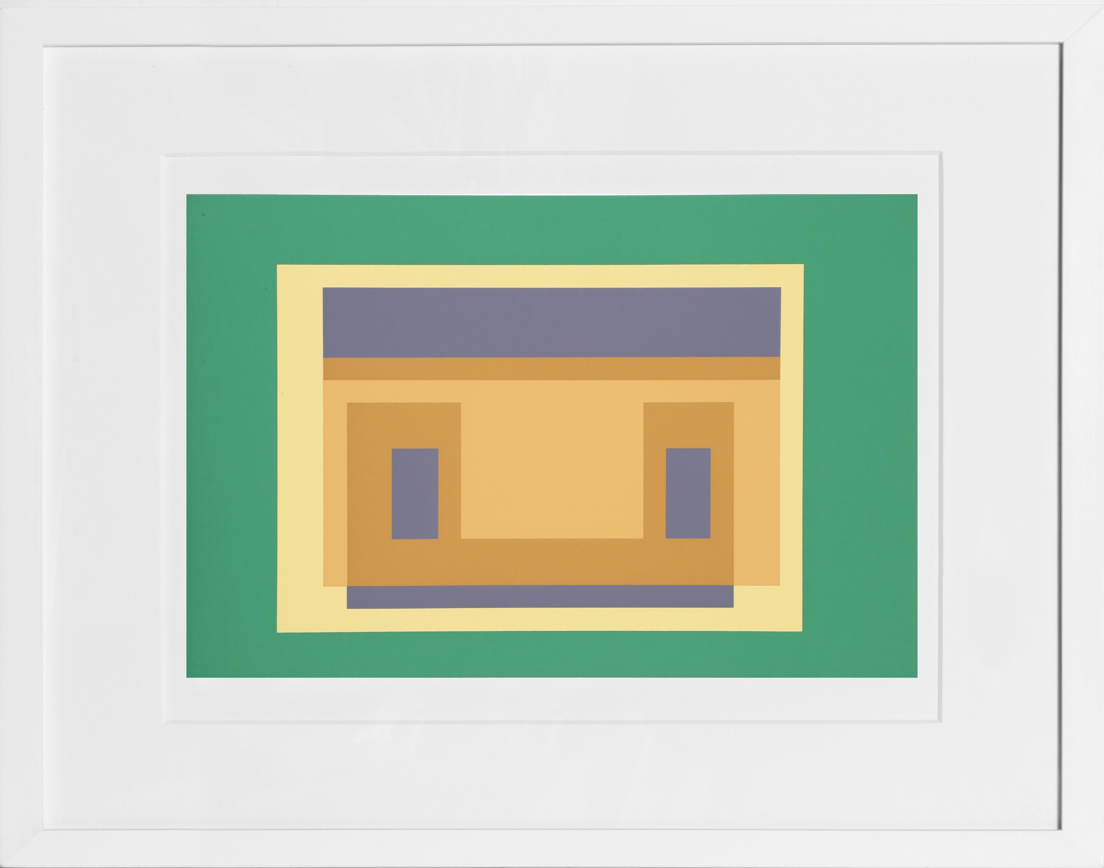 Artist:	Josef Albers
Title: Variant from the Formulation: Articulation portfolio
Year:	1972
Medium:	Silkscreen
Edition:	972/1000
Image Size: 9 x 14 inches
Paper Size:	15 x 20 inches (38.1 x 50.8 cm)
Frame: 18 x 22.5 inches

Formulation: Articulation