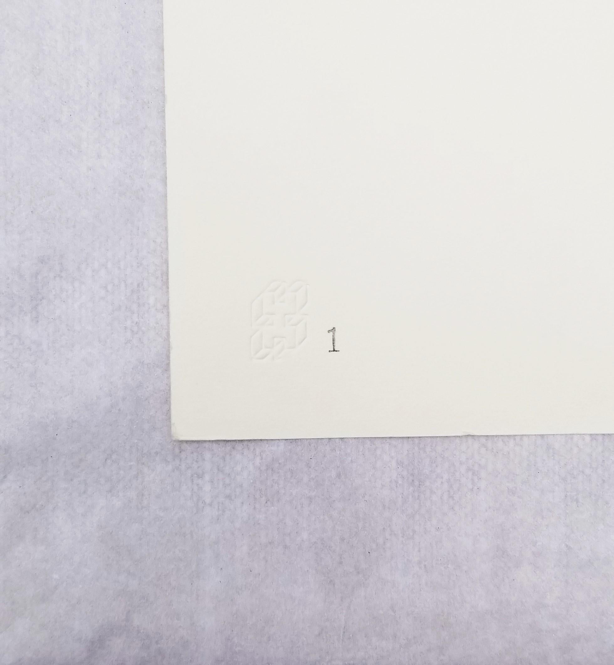 Variante I /// Josef Albers Serigrafia geometrica astratta Minimalismo Arte Bauhaus in vendita 17