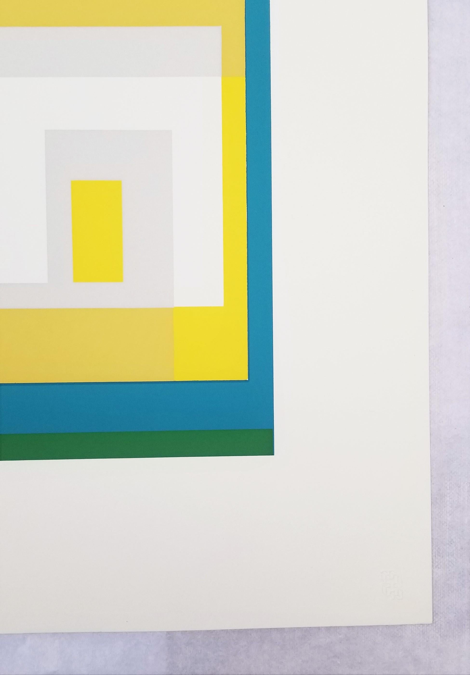 Variant II /// Josef Albers Abstract Geometric Screenprint Minimalism Bauhaus For Sale 9
