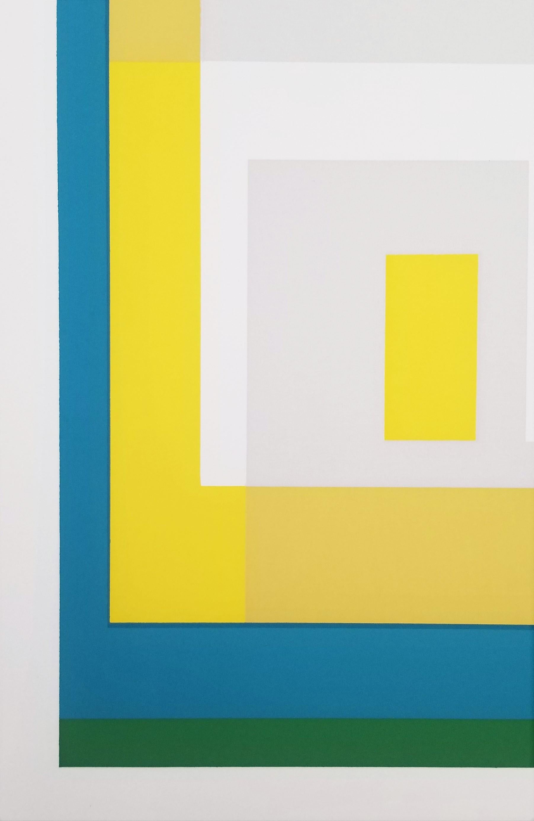 Variant II /// Josef Albers Abstract Geometric Screenprint Minimalism Bauhaus For Sale 12
