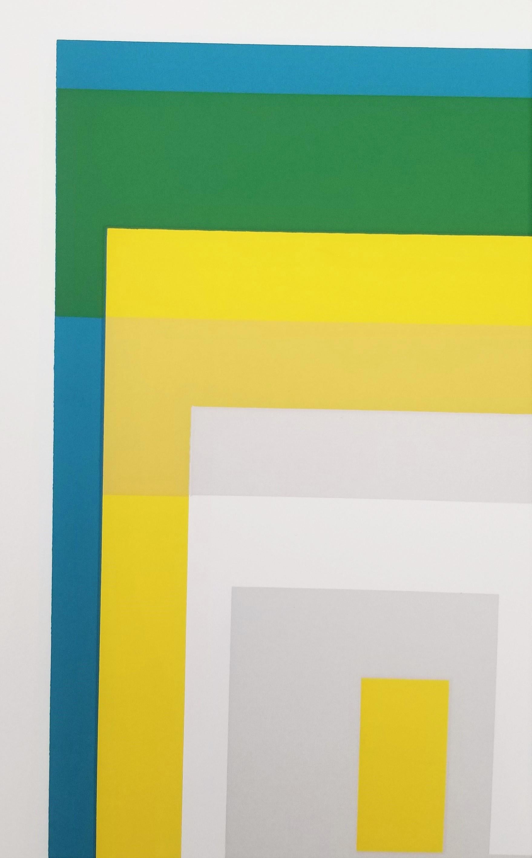 Variant II /// Josef Albers Abstract Geometric Screenprint Minimalism Bauhaus For Sale 13