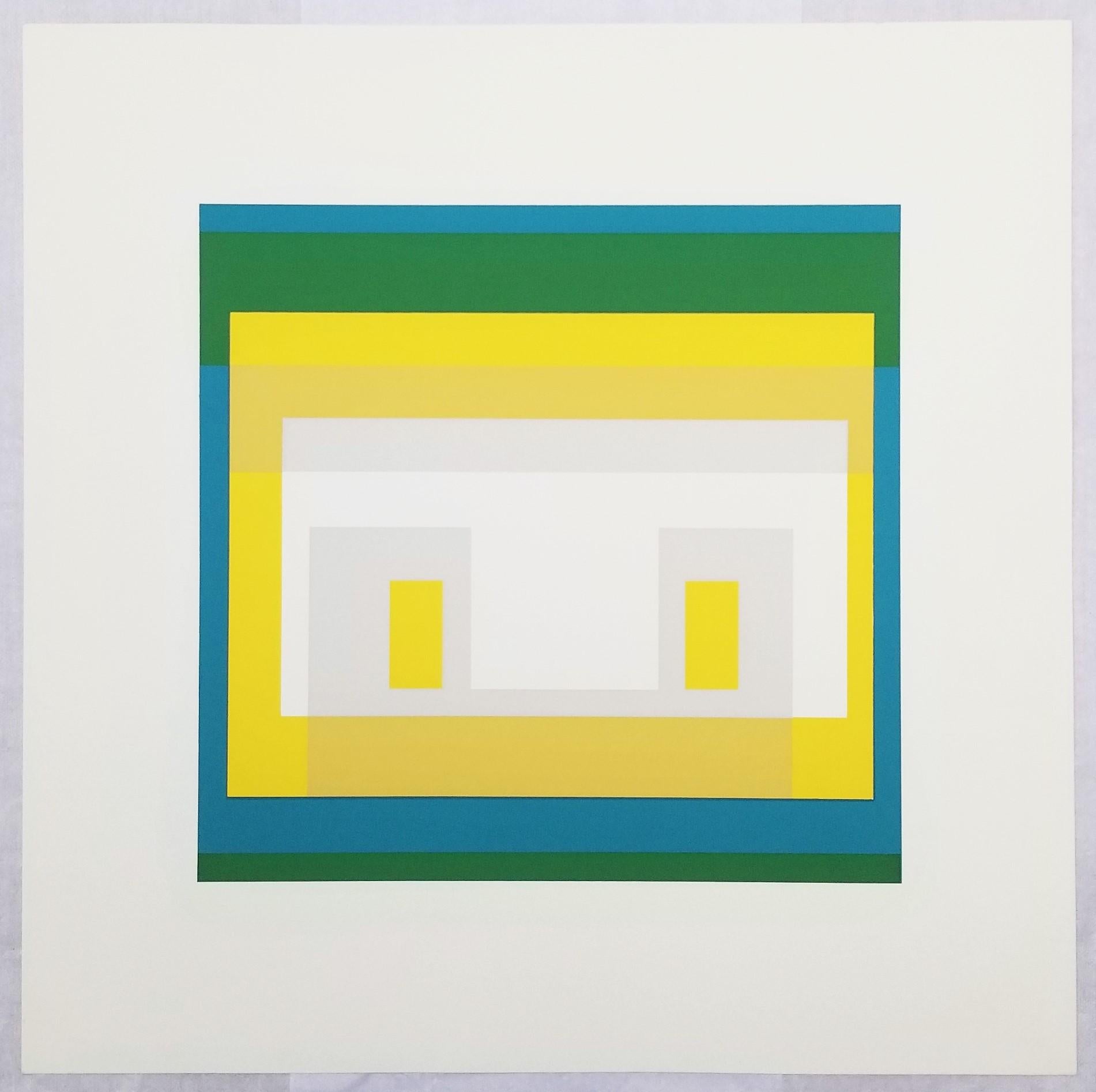 Variant II /// Josef Albers Abstract Geometric Screenprint Minimalism Bauhaus For Sale 2