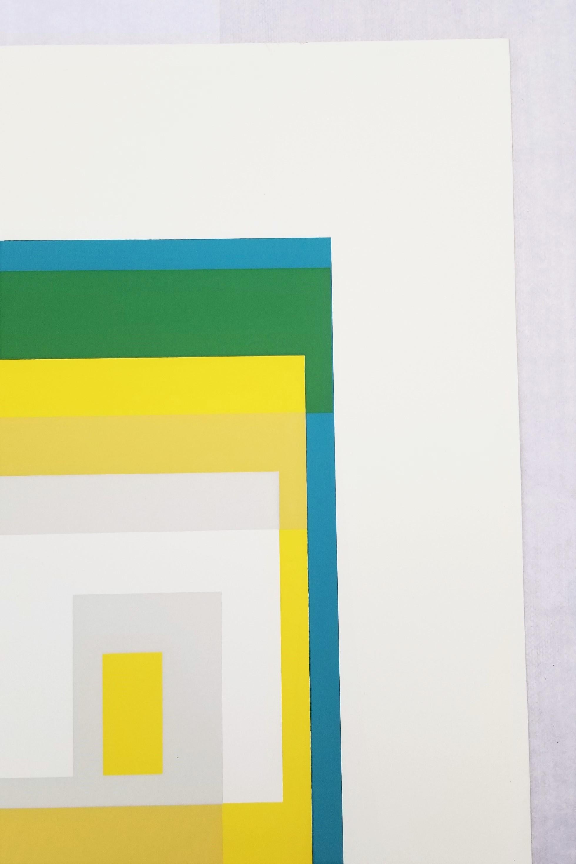 Variant II /// Josef Albers Abstract Geometric Screenprint Minimalism Bauhaus For Sale 8