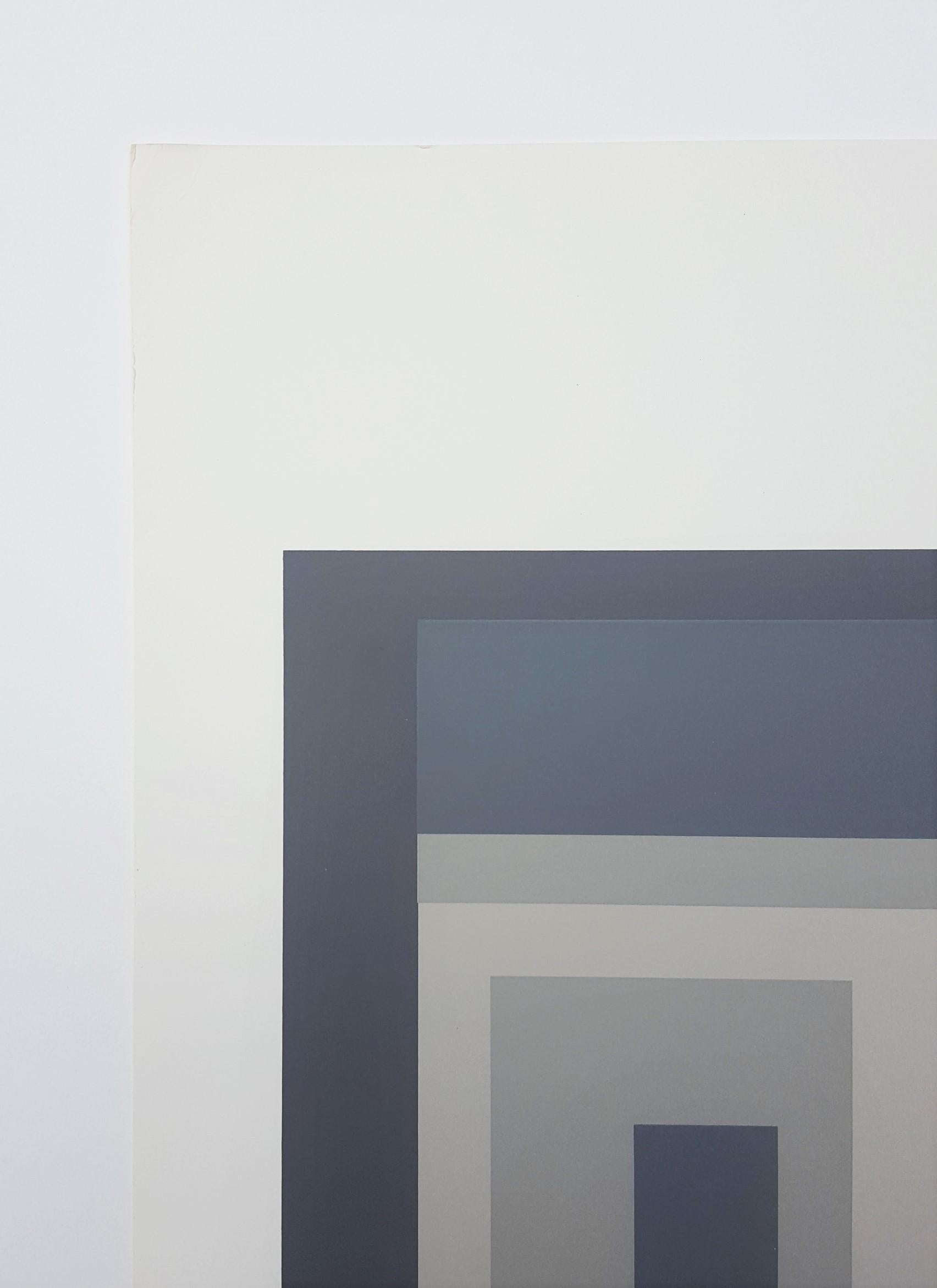 Variant III /// Bauhaus Abstract Geometric Minimalism Josef Albers Screenprint For Sale 1