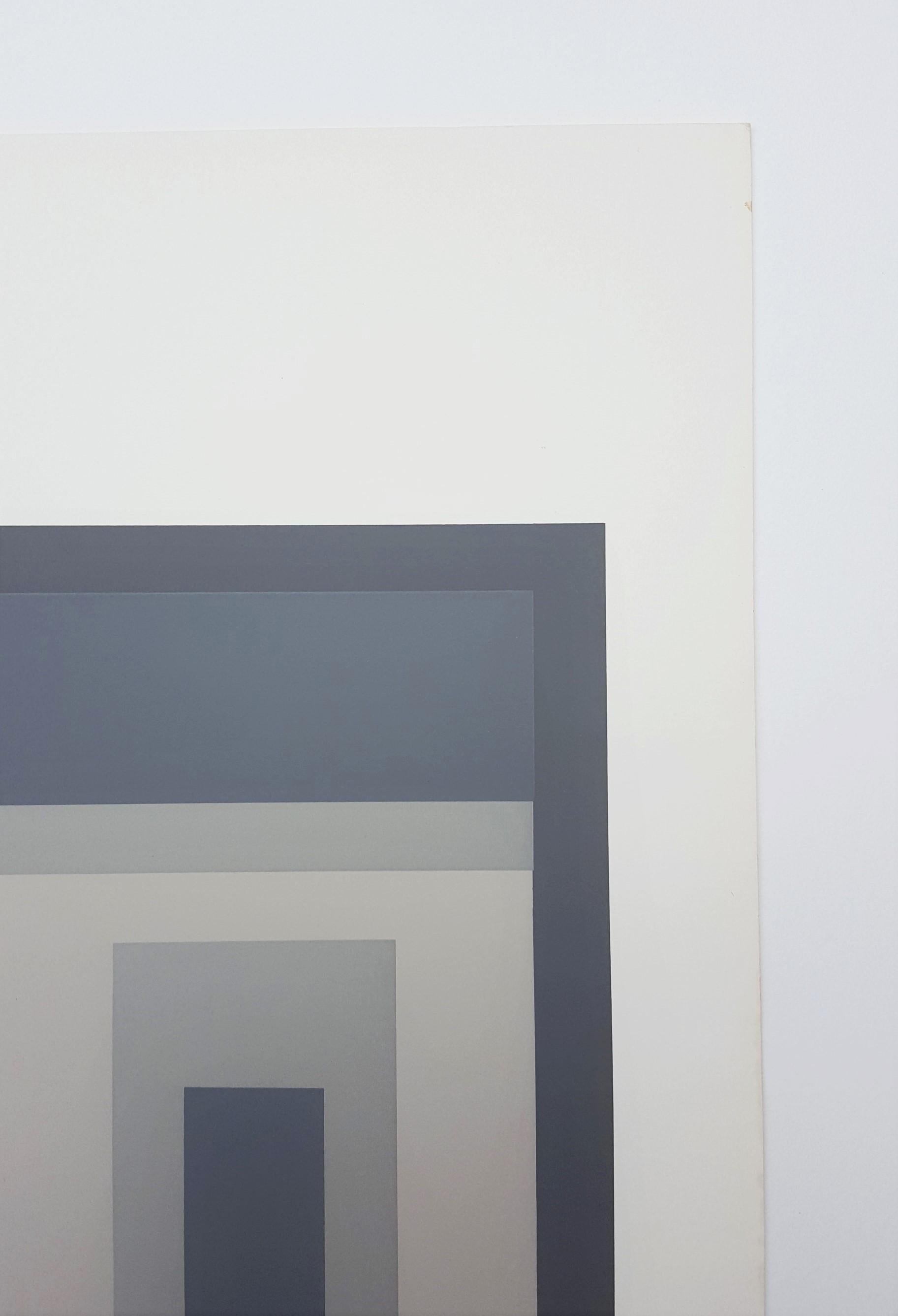 Variant III /// Bauhaus Abstract Geometric Minimalism Josef Albers Screenprint For Sale 2