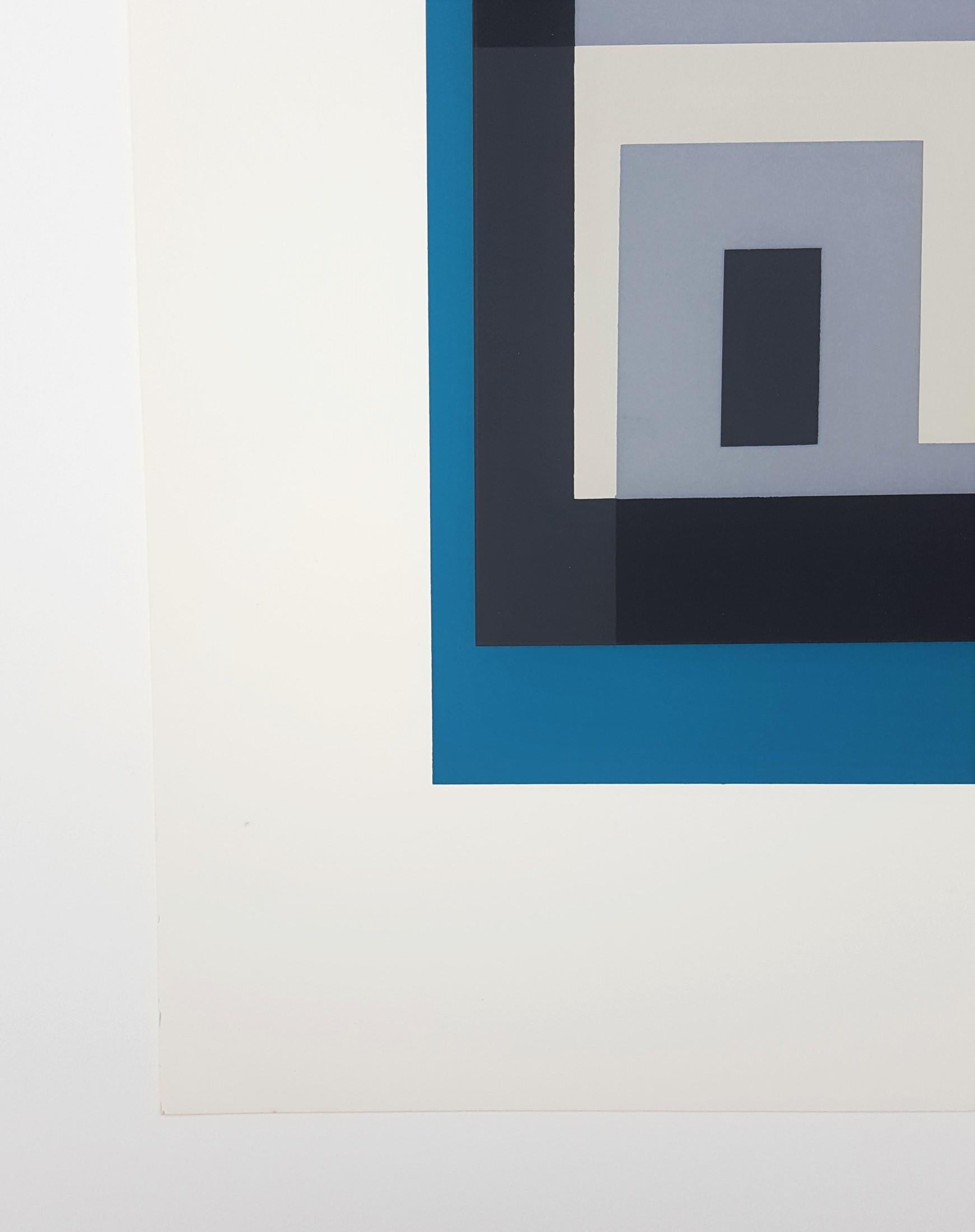 Variant IV - Blue Abstract Print by Josef Albers