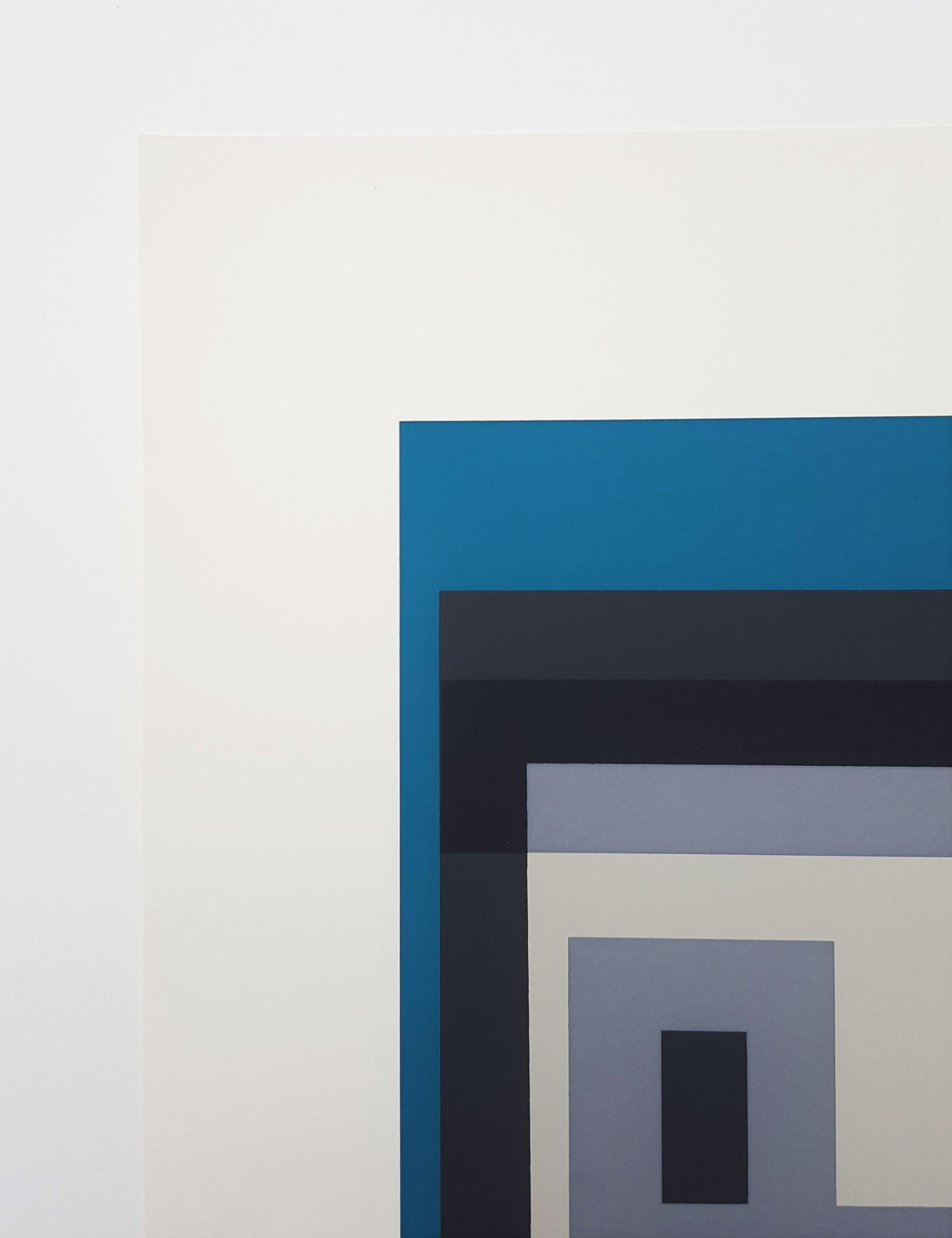 An original screenprint on Rives BFK paper by German-American artist Josef Albers (1888-1976) titled 