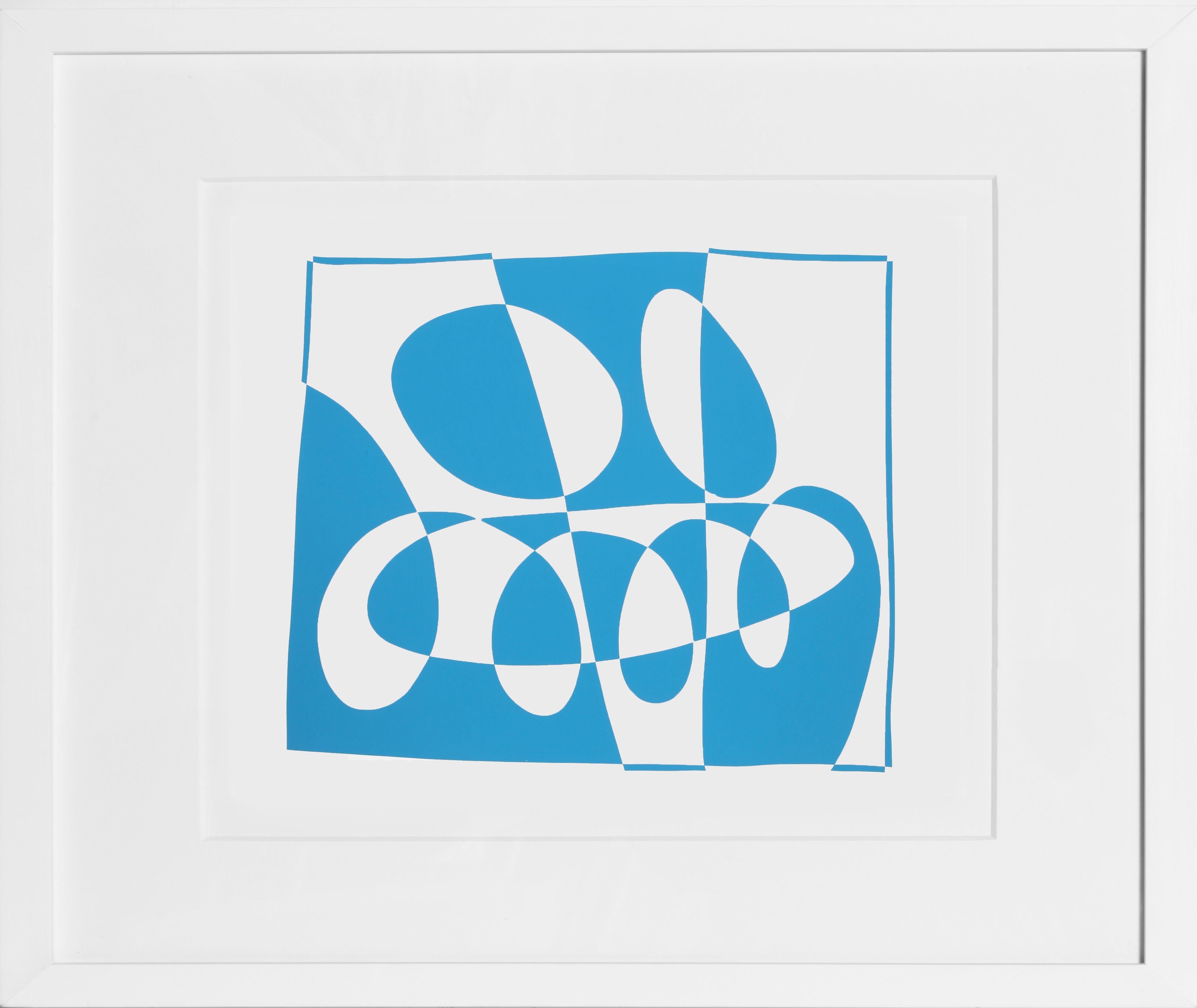 Aus der Mappe "Formulierung: Articulation" von Josef Albers aus dem Jahr 1972. Diese monumentale Serie besteht aus 127 Original-Siebdrucken, die einen endgültigen Überblick über die wichtigsten Farb- und Formtheorien des Künstlers geben.  Eine Kopie