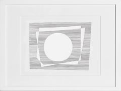 Weißer weißer Kreis – P1, F7, I2, Geometrischer abstrakter Raumteiler von Josef Albers