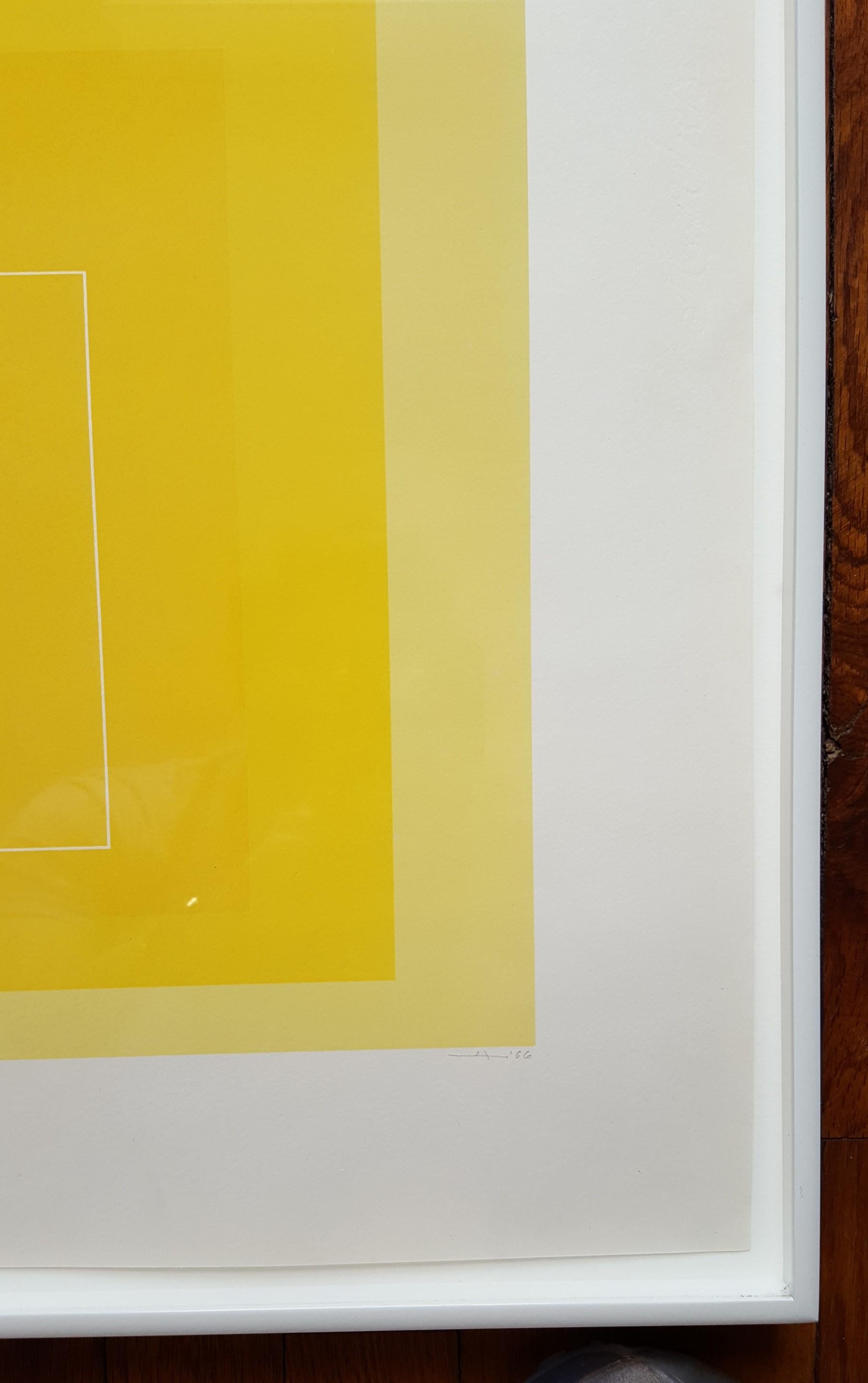 WLS I - Yellow Abstract Print by Josef Albers