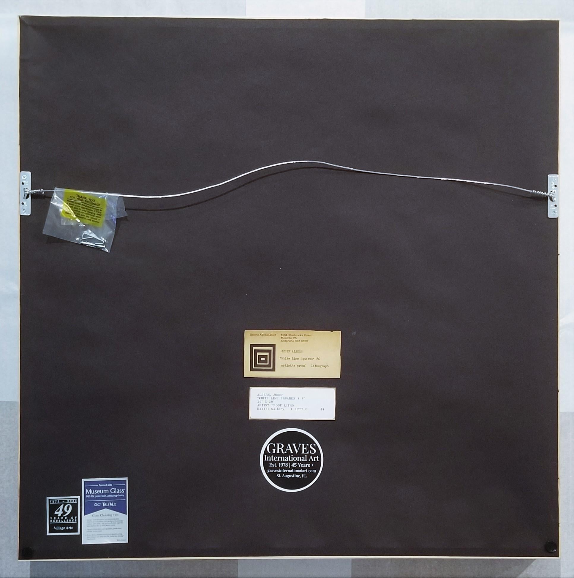 WLS VI /// Josef Albers Astratto Geometrico Minimalista Arancione Gemini G.E.L. Litho 17