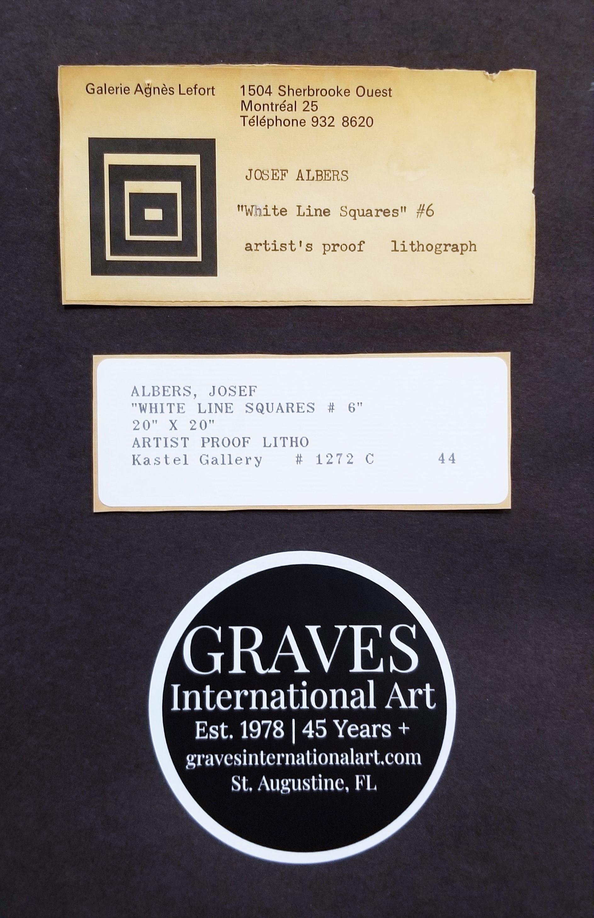 WLS VI /// Josef Albers Astratto Geometrico Minimalista Arancione Gemini G.E.L. Litho 18