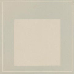 WLS XIV -- Lithograph, White Line Squares, Square, Gray by Josef Albers
