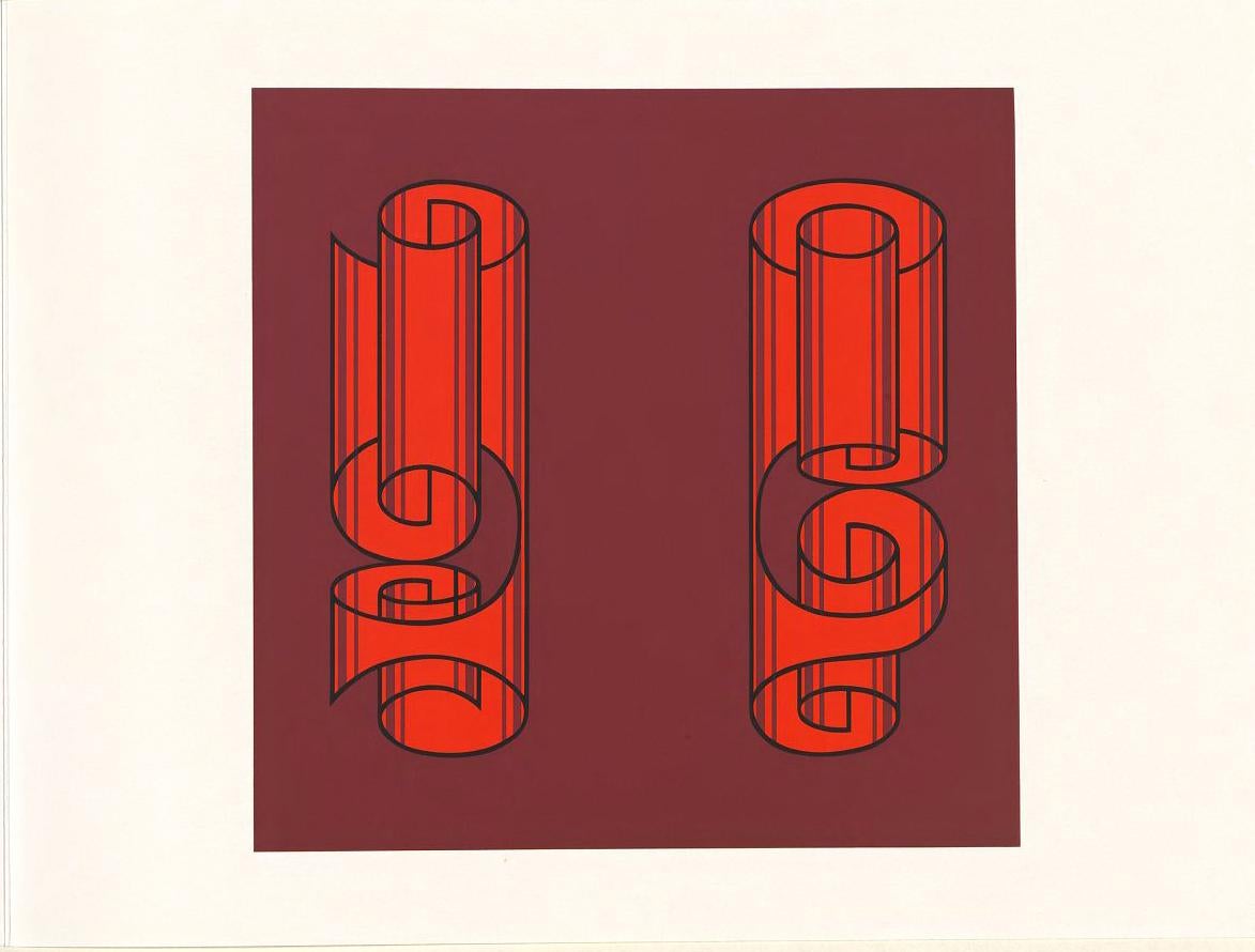 Mid-Century Modern Josef Albers Screen Print Diptych from Formulation, Articulation For Sale