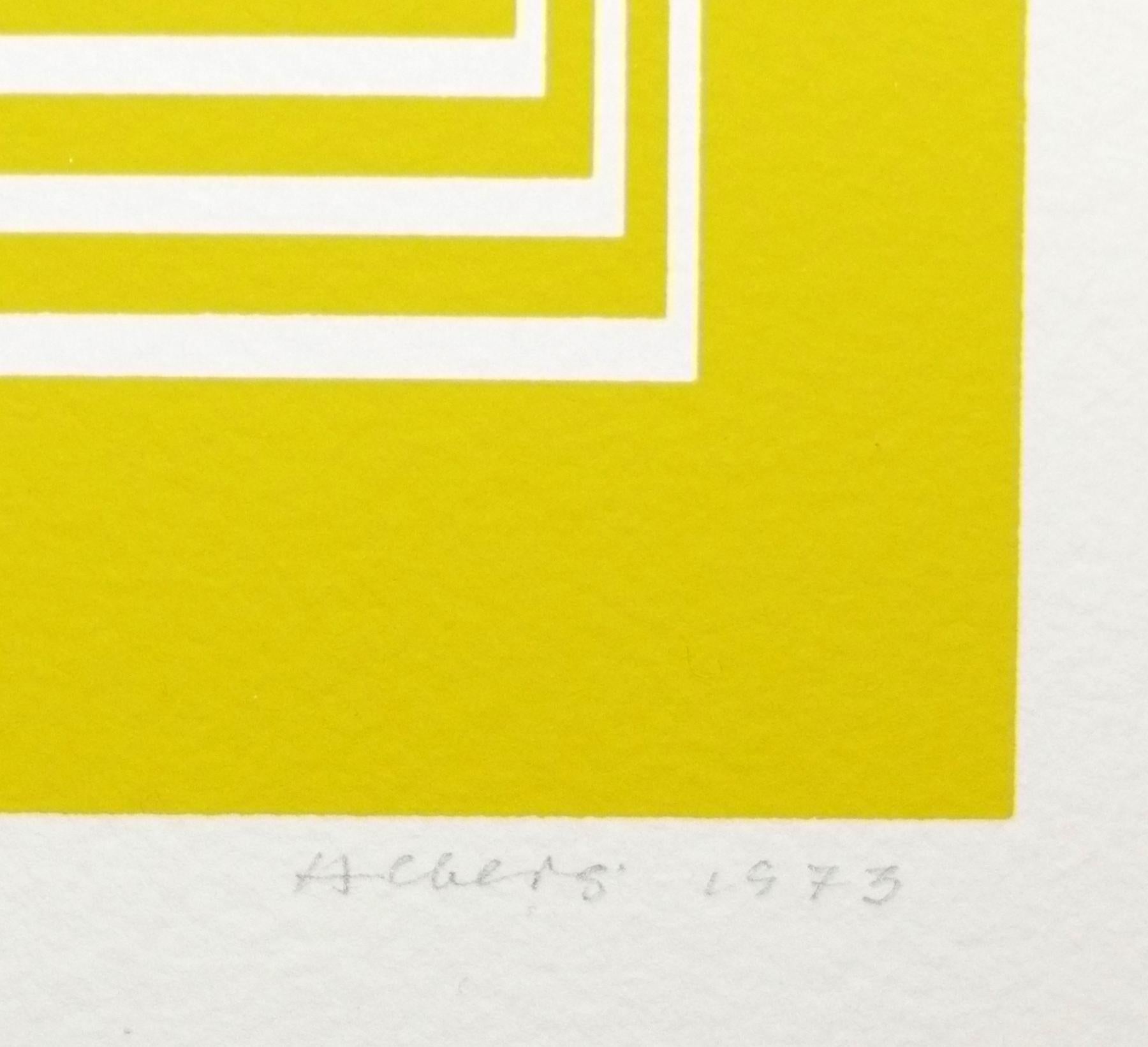 American Josef Albers Signed Abstract Screenprint 