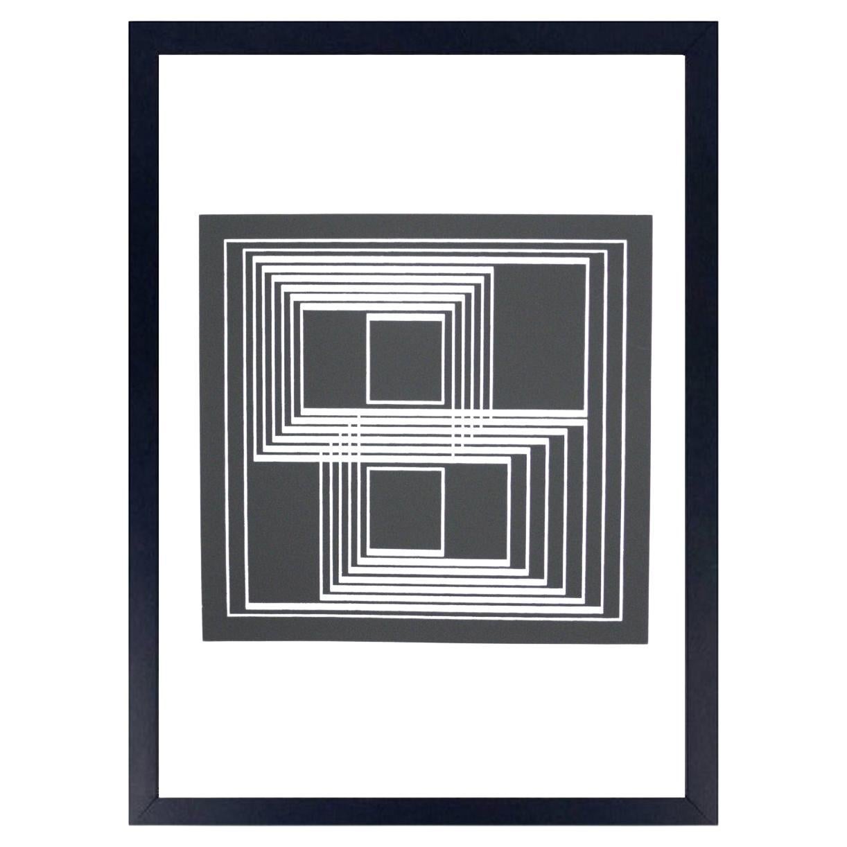 Josef Albers Signed Abstract Screenprint "Seclusion"