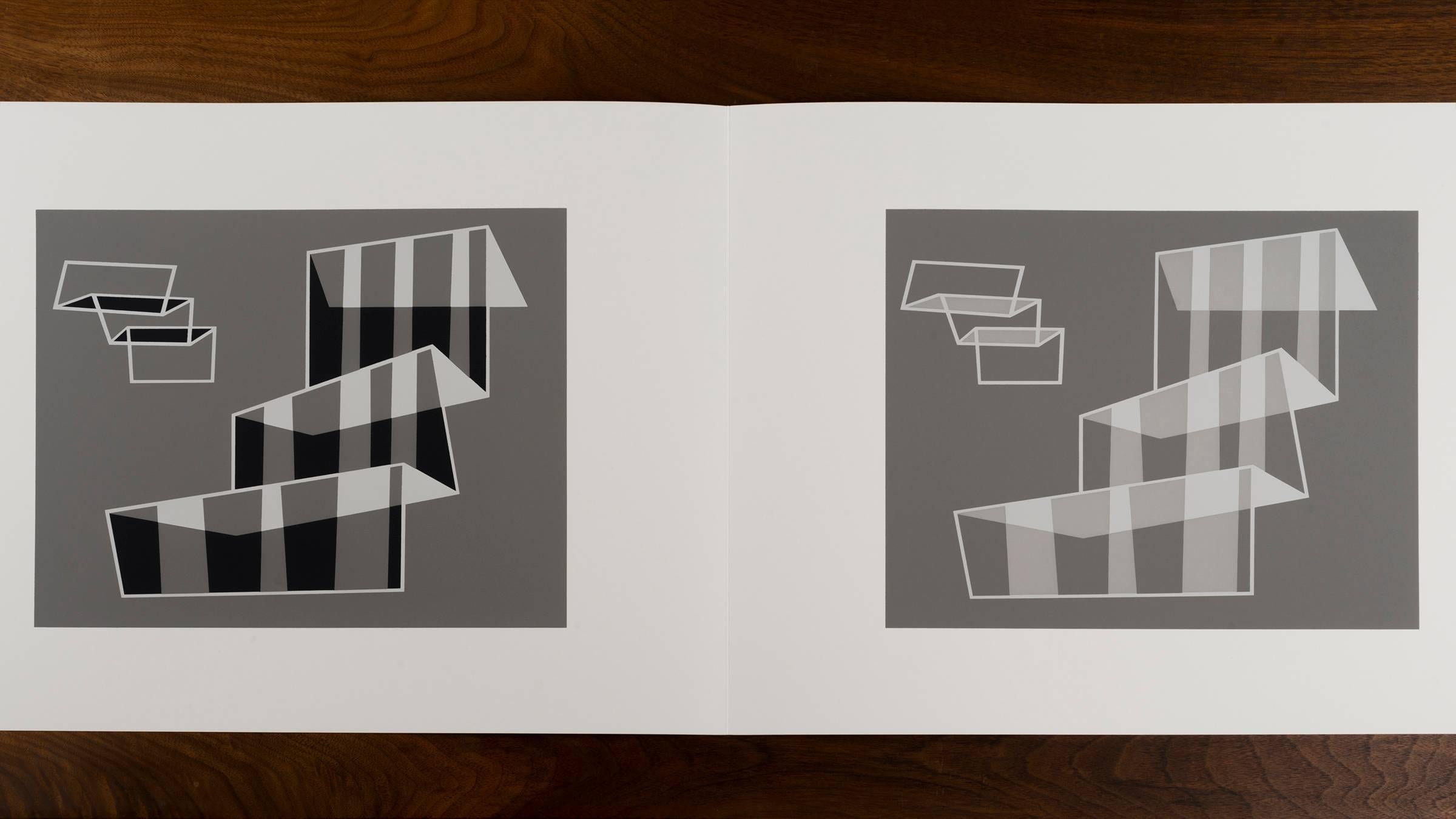 Josef Albers Formulierungen - Artikulationen I & II
Ausgabe 974/ 1000
1972 Siebdruck auf Papier
Geprägt mit den Initialen von Josef Albers, Mappen- und Ordnernummer. Dieses Werk wird von Harry N. Abrams und Ives-Sillman veröffentlicht.
Dieses Werk
