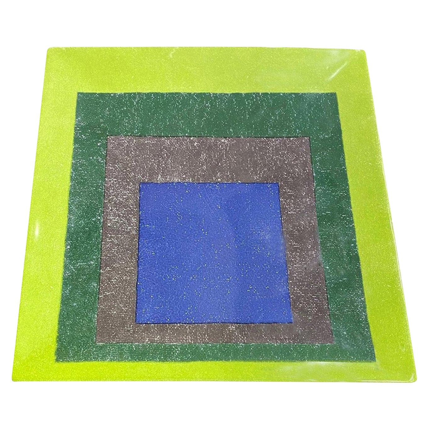 Josef Albers Studio per Omaggio al Quadrato Edizione limitata. Piatto in ceramica MOCA in vendita