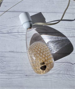 Josef and Benito Marcolin for FM Konstglas, 24k Pure Gold Bullicante Lampbase