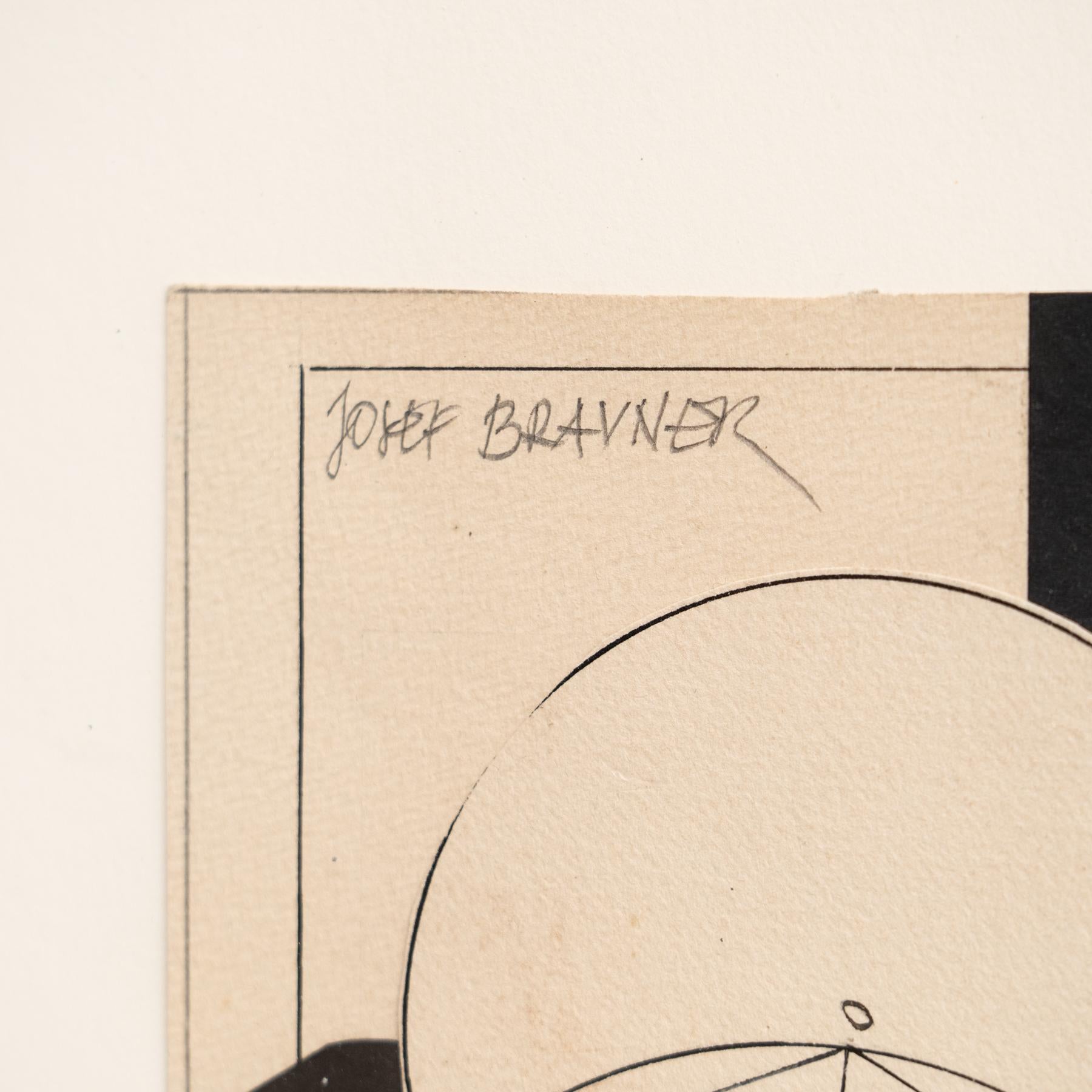 Josef Brauner Black and White Bauhaus Rationalist Collage, Berlin 1927 — Signed For Sale 5