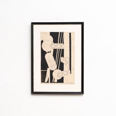 Josef Brauner Black and White Bauhaus Rationalist Collage, Berlin 1927 — Signed