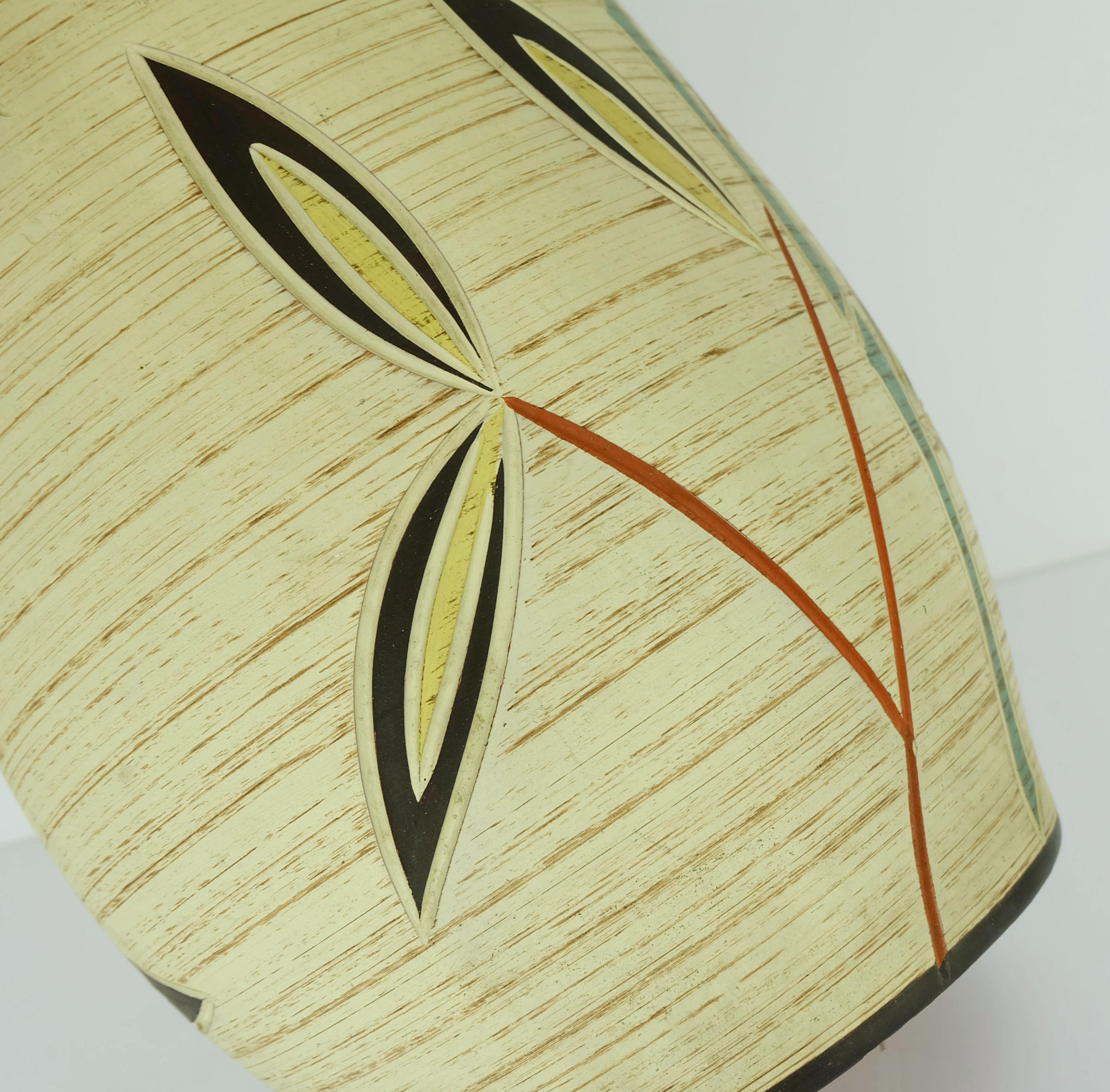 Josef duck mid century VASO da terra 1950s modello 49/40 scraffito decor in vendita 2