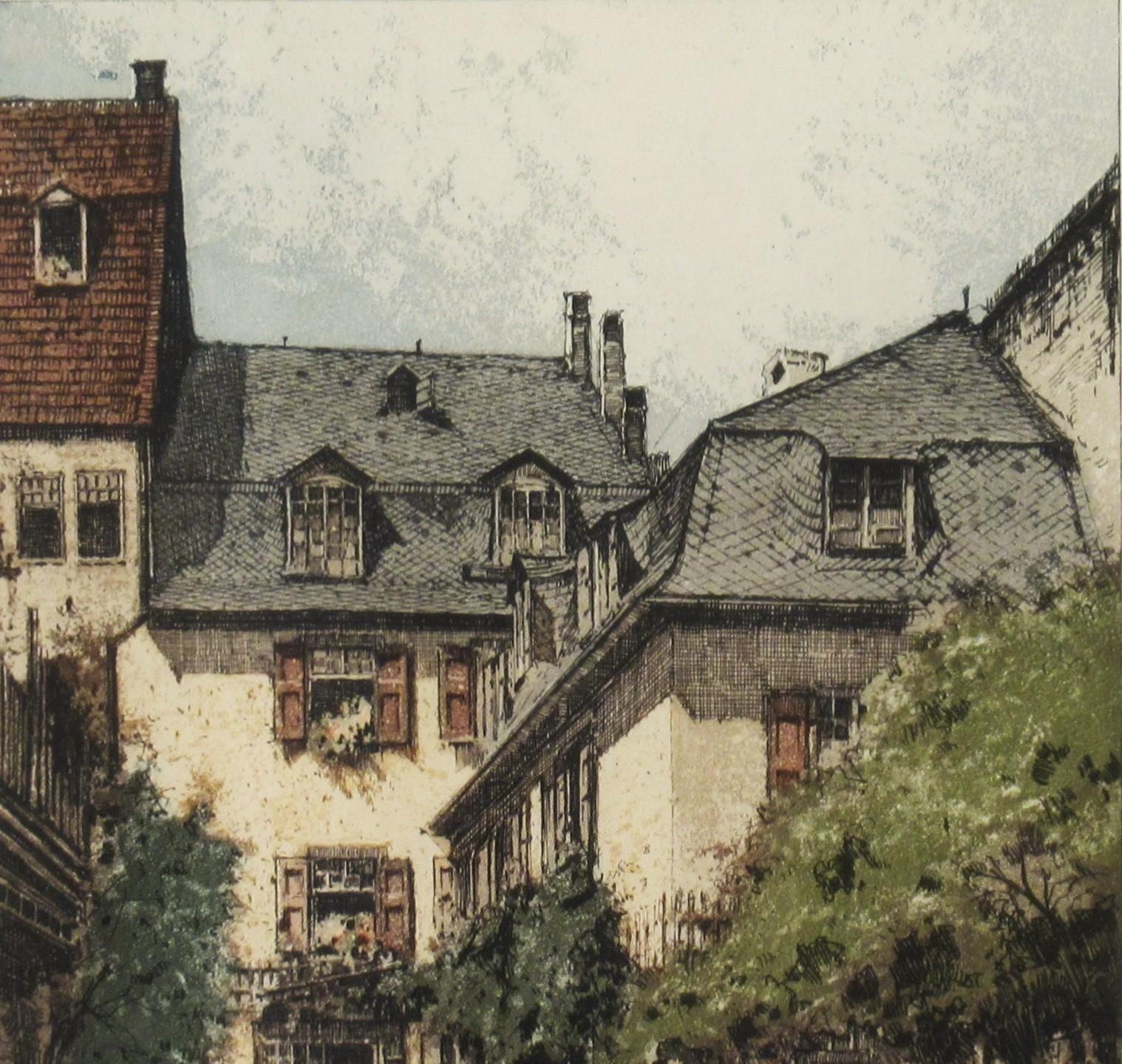 Bonn, Bethovenhaus (Bonn, la Casa de Bethoven) - Figurative Print Negro de Josef Eidenberger