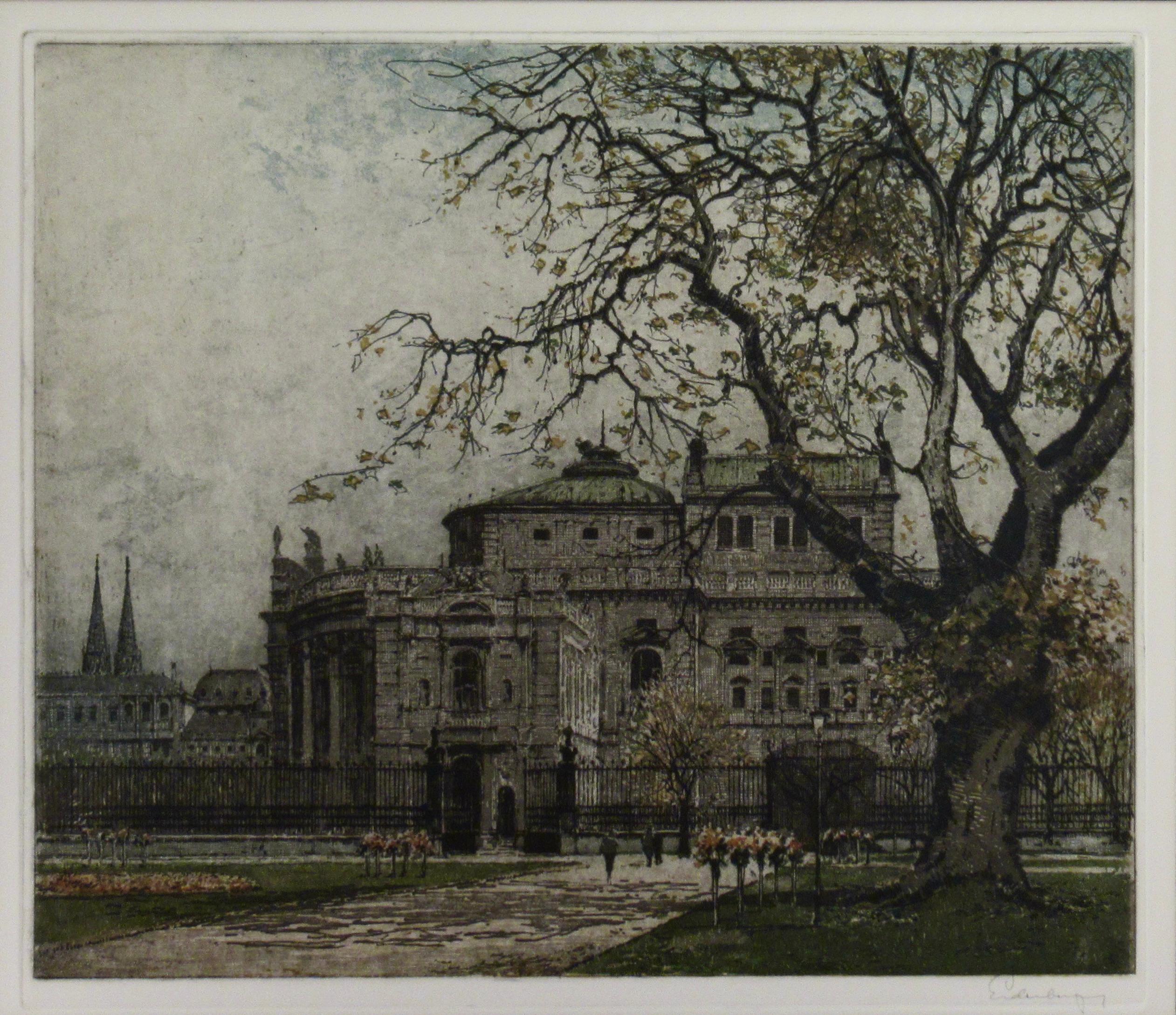 Burgtheater, Vienna - Print by Josef Eidenberger